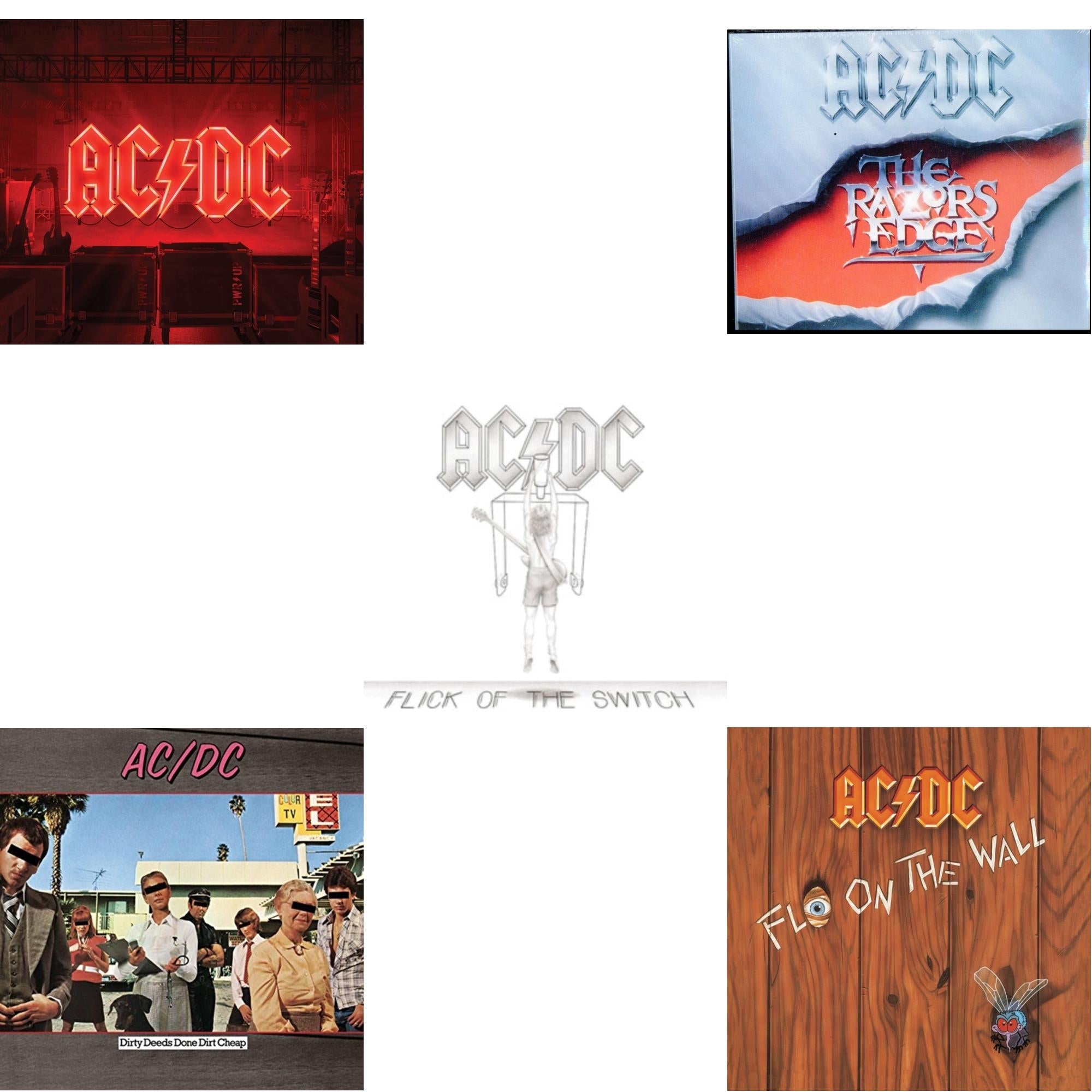 Power Up (Softpak/Booklet) & Dirty Deeds Done Dirt Cheap & Flick Of The Switch & Razor's Edge & Fly On The Wall