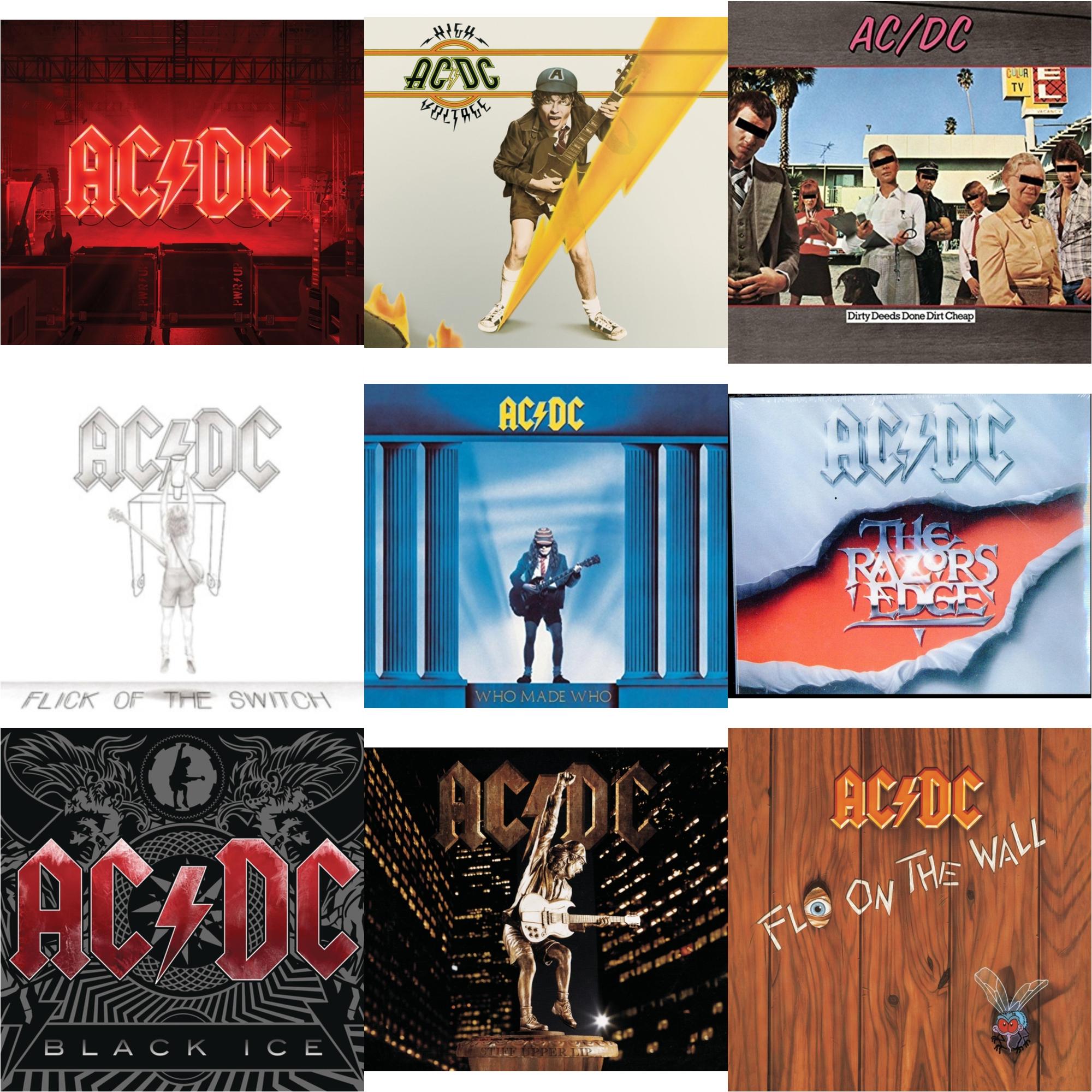 Power Up (Softpak/Booklet) & High Voltage & Dirty Deeds Done Dirt Cheap & Flick Of The Switch & Who Made Who & Razor's Edge & Black Ice & Stiff Upper Lip & Fly On The Wall