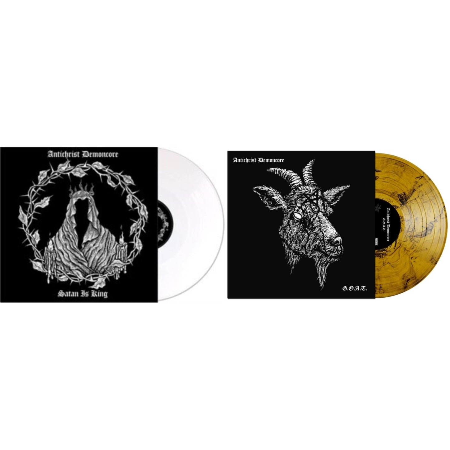 This is a 2 LP Vinyl SKU bundle.
1.This LP Vinyl is brand new.Format: LP VinylMusic Style: Power ViolenceThis item's title is: Satan Is King (White LP Vinyl)Artist: AcxdcLabel: PROSTHETICBarcode: 656191059015Release Date: 3/10/2023
2.This LP Vinyl is brand new.