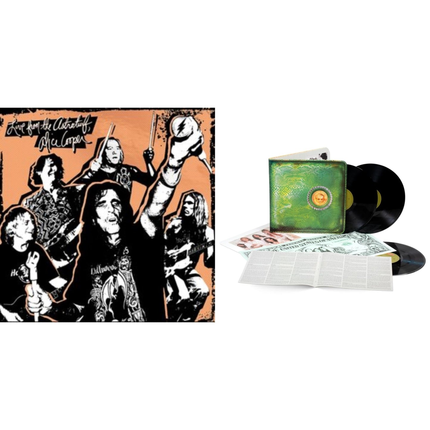 This is a 2 LP Vinyl SKU bundle.
1.This LP Vinyl is brand new.Format: LP VinylThis item's title is: Live From The Astroturf (Apricoot LP Vinyl/DVD)Artist: Alice CooperLabel: EARMUSICBarcode: 4029759178743Release Date: 9/30/2022
2.This LP Vinyl is brand new.