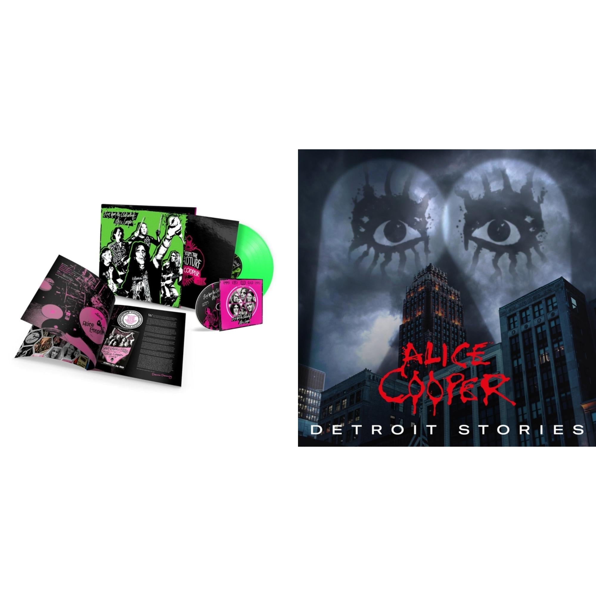 This is a 2 LP Vinyl SKU bundle.
1.This LP Vinyl is brand new.Format: LP VinylMusic Style: Hard RockThis item's title is: Live From The Astroturf (Glow-In-The-Dark LP Vinyl/DVD)Artist: Alice CooperLabel: EARMUSICBarcode: 4029759178729Release Date: 9/30/2022
2.