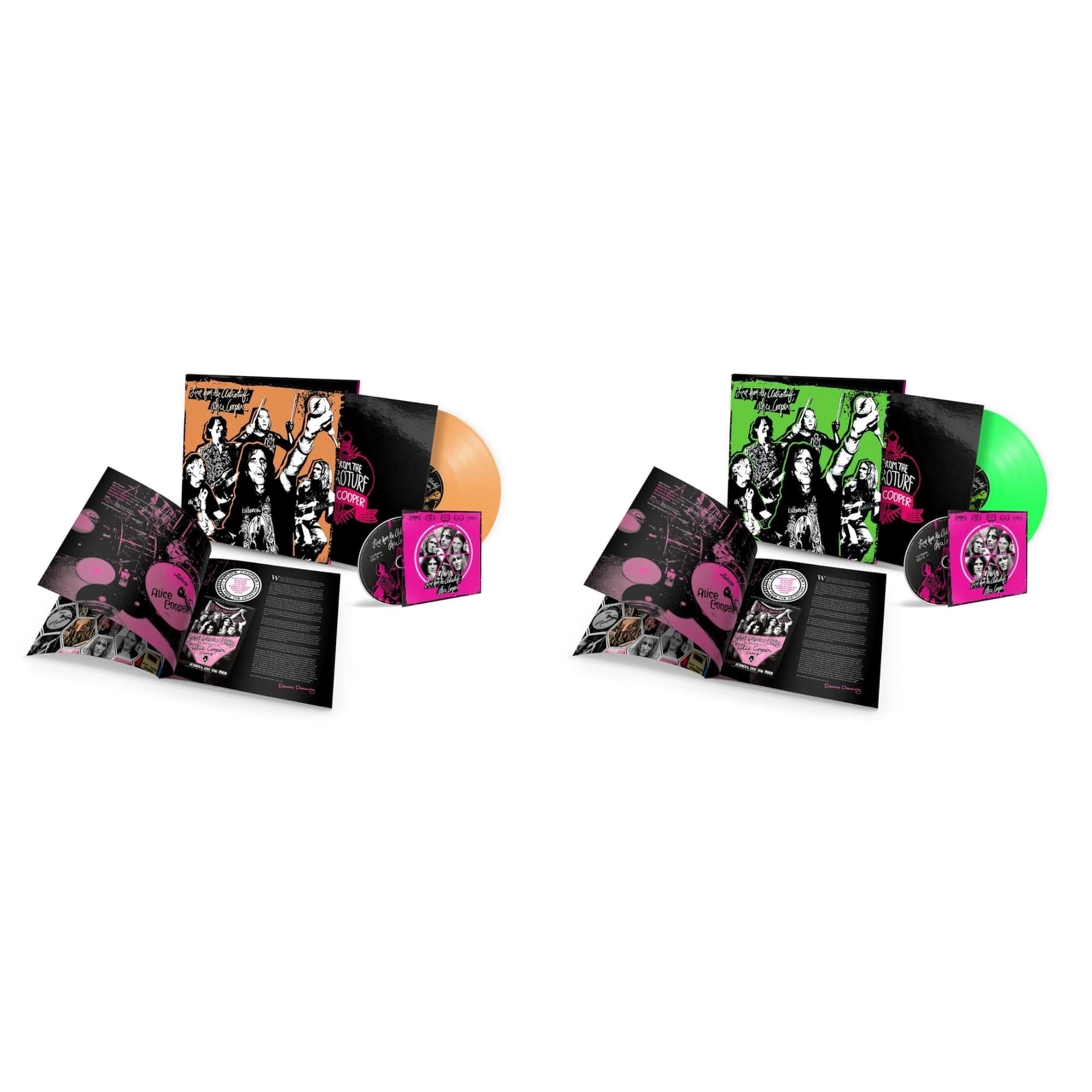 This is a 2 LP Vinyl SKU bundle.
1.This LP Vinyl is brand new.Format: LP VinylMusic Style: Hard RockThis item's title is: Live From The Astroturf (Glow-In-The-Dark LP Vinyl/DVD)Artist: Alice CooperLabel: EARMUSICBarcode: 4029759178729Release Date: 9/30/2022
2.