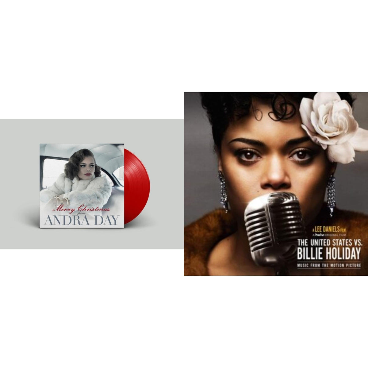 Andra Day - Merry Christmas From Andra Day (Red LP Vinyl) & United States Vs. Billie Holiday (Music From The Motion Picture) (Gold LP Vinyl)