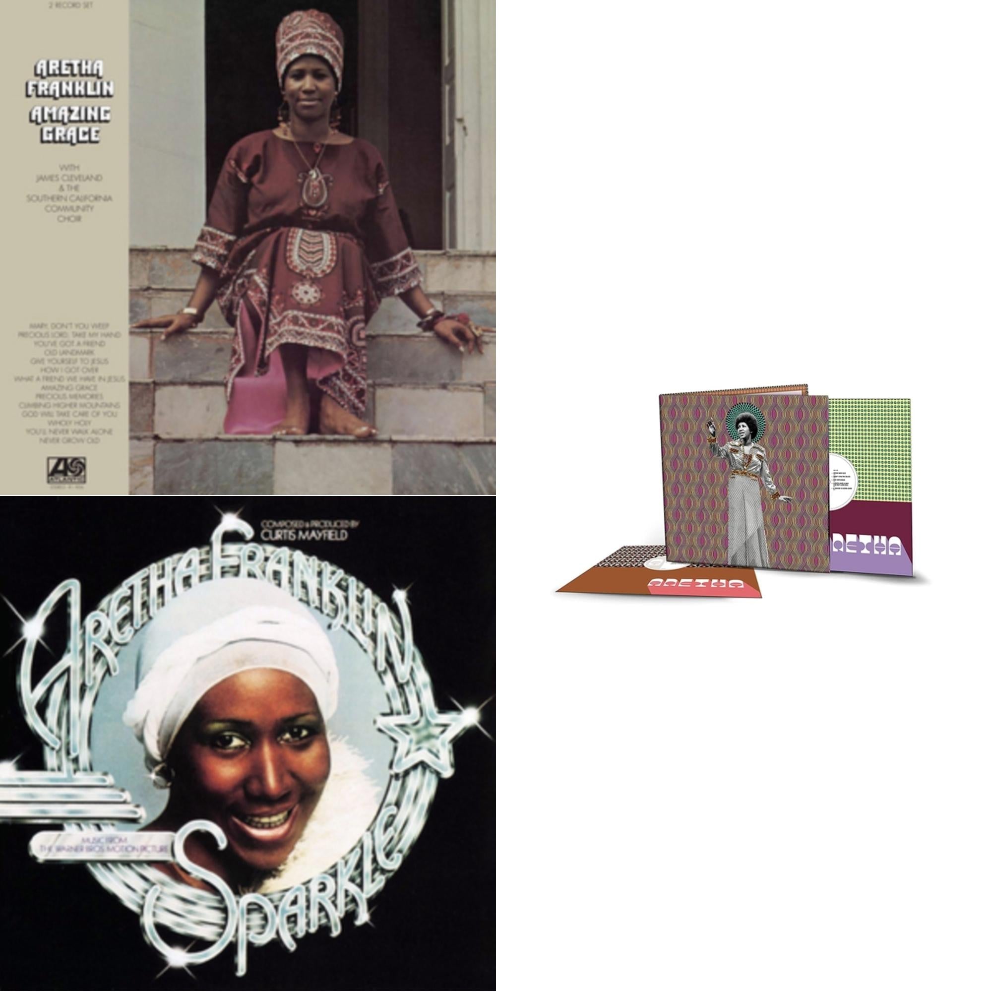 Amazing Grace & Sparkle (Crystal Clear LP Vinyl) (Syeor) & Aretha (2LP/140G)