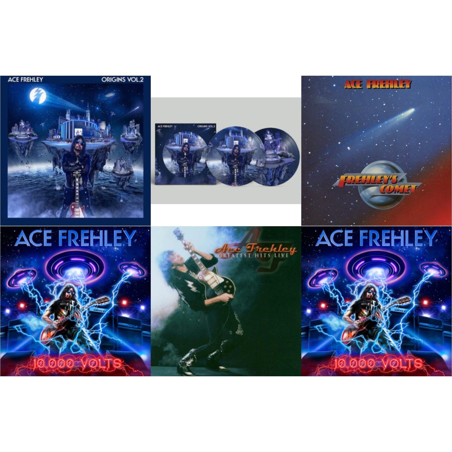 This is a 6 LP Vinyl SKU bundle.
1.This LP Vinyl is brand new.Format: LP VinylMusic Style: Classic RockThis item's title is: Origins Vol.2 (Blue & White LP Vinyl)Artist: Ace FrehleyLabel: ENT. ONE MUSICBarcode: 634164629212Release Date: 9/18/2020
2.This LP Vinyl is brand new.