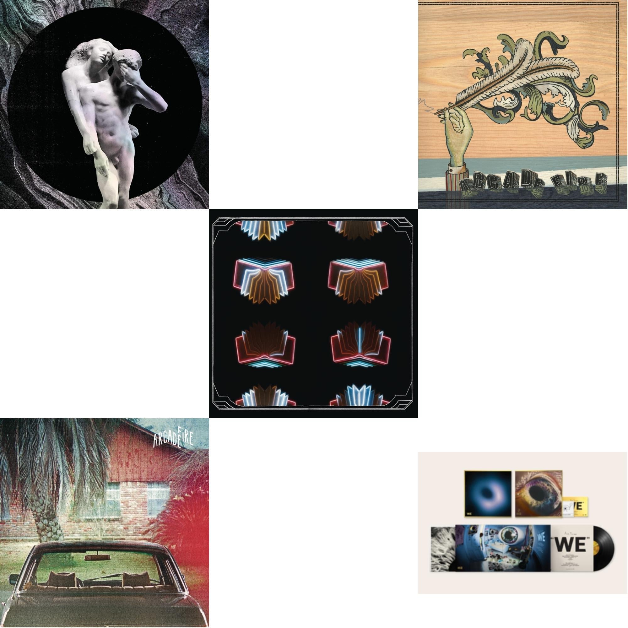 Arcade Fire - Reflektor (2LP/180G) & We (180G) & Funeral (150G/Gatefold) & Neon Bible (2LP/150G/Gatefold) & Suburbs (2LP/150G/Gatefold)