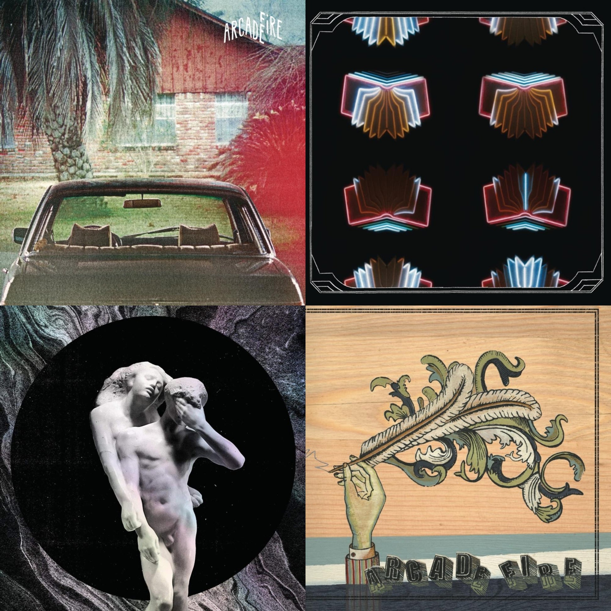 This is a 4 LP Vinyl SKU bundle.
1.This LP Vinyl is brand new.Format: LP VinylMusic Style: Alternative RockThis item's title is: Suburbs (2LP/150G/Gatefold)Artist: Arcade FireLabel: LEGACYBarcode: 889854626310Release Date: 12/22/2017
2.This LP Vinyl is brand new.