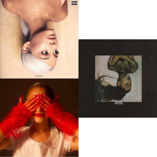 This is a 3 LP Vinyl SKU bundle.
1.This LP Vinyl is brand new.Format: LP VinylMusic Style: Contemporary R&BThis item's title is: Sweetener (X) (2LP)Artist: Ariana GrandeLabel: ISLAND RECODSBarcode: 602577005954Release Date: 10/26/2018
2.This LP Vinyl is brand new.