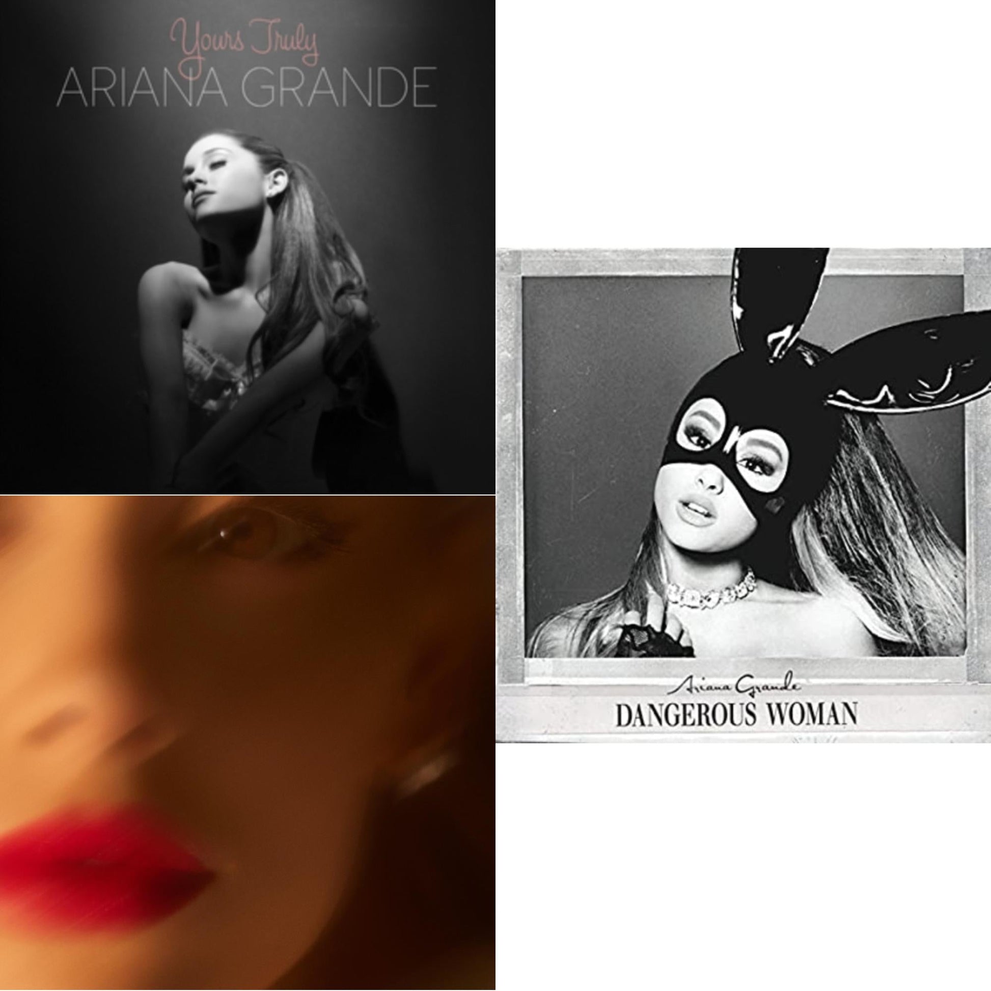 This is a 3 CD SKU bundle.
1.This CD is brand new.Format: CDMusic Style: Contemporary R&BThis item's title is: Yours TrulyArtist: Ariana GrandeLabel: REPUBLICBarcode: 602537480821Release Date: 9/3/2013
2.This CD is brand new.