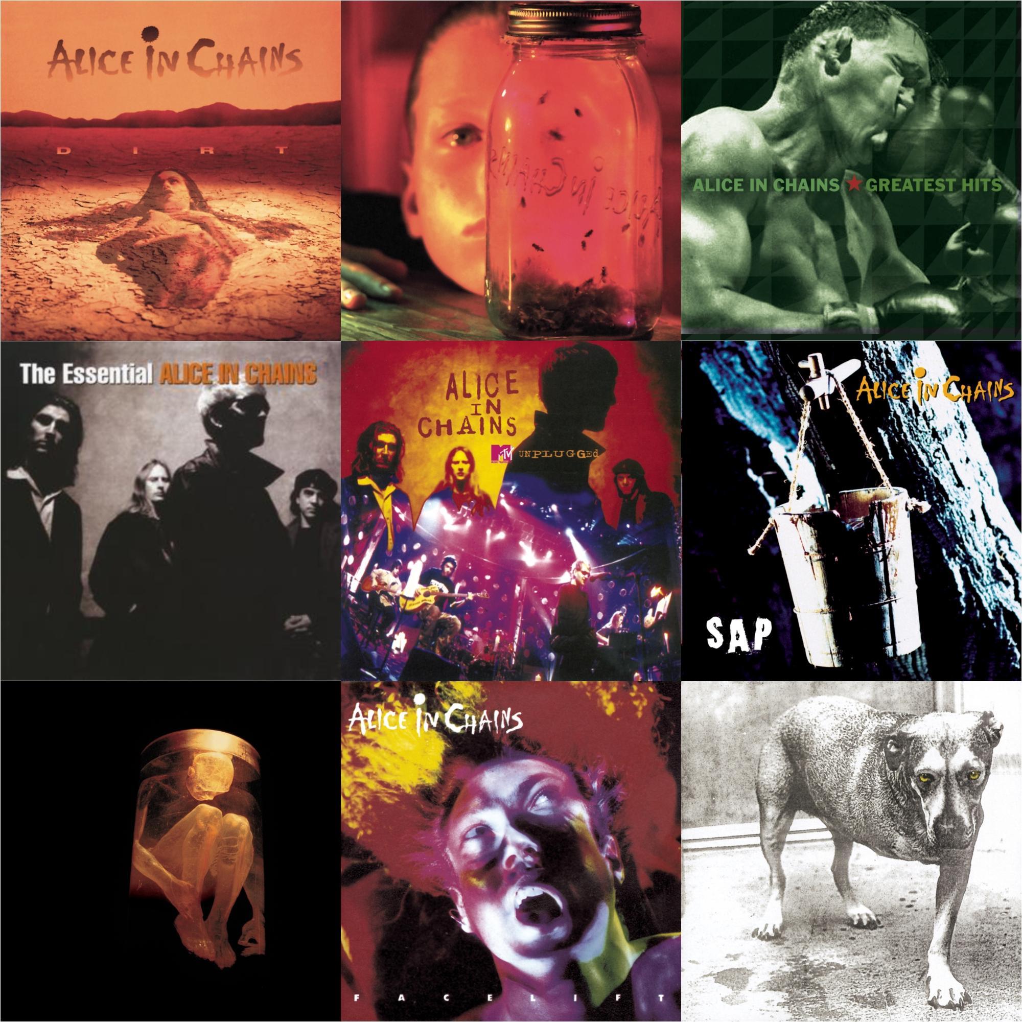 Dirt & Jar Of Flies & Greatest Hits & Essential Alice In Chains & Unplugged & Sap & Nothing Safe: Best Of The Box & Facelift & Alice In Chains