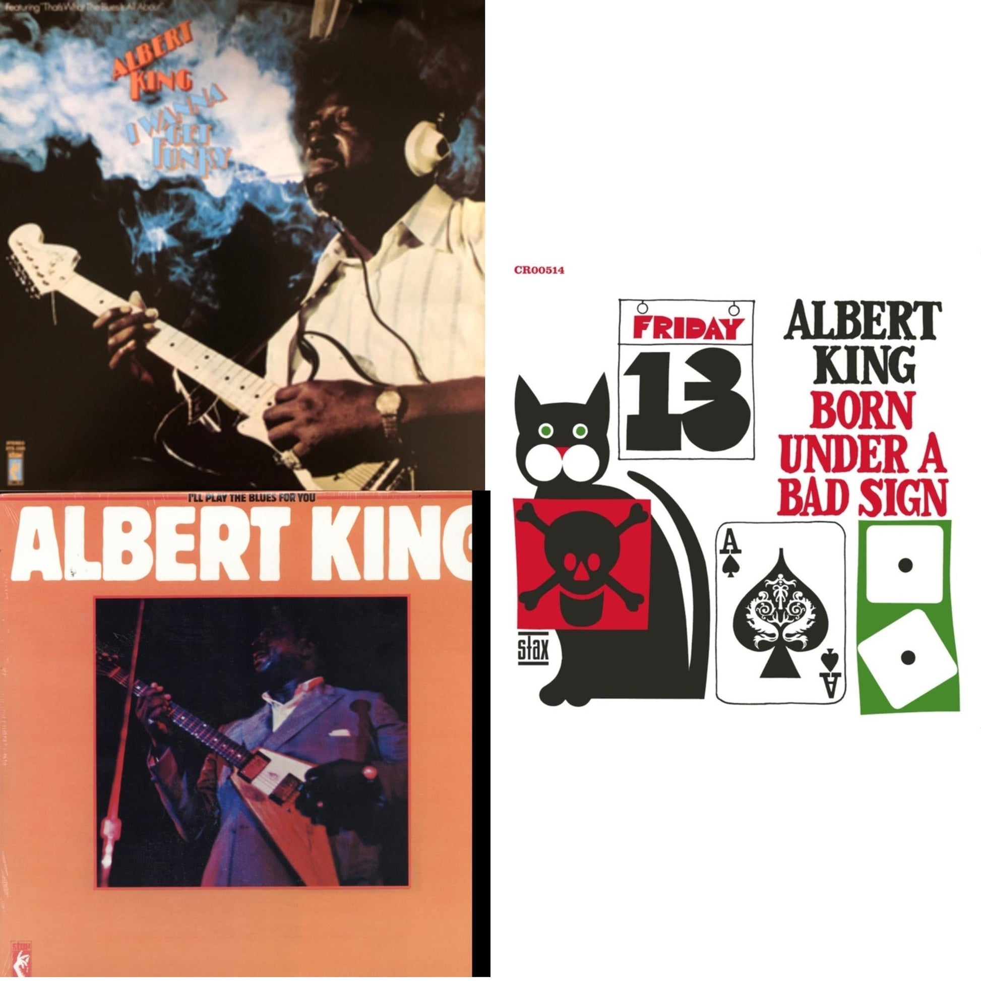 This is a 3 LP Vinyl SKU bundle.
1.This LP Vinyl is brand new.Format: LP VinylMusic Style: FunkThis item's title is: I Wanna Get FunkyArtist: Albert KingLabel: STAXBarcode: 888072370012Release Date: 8/14/2015
2.This LP Vinyl is brand new.