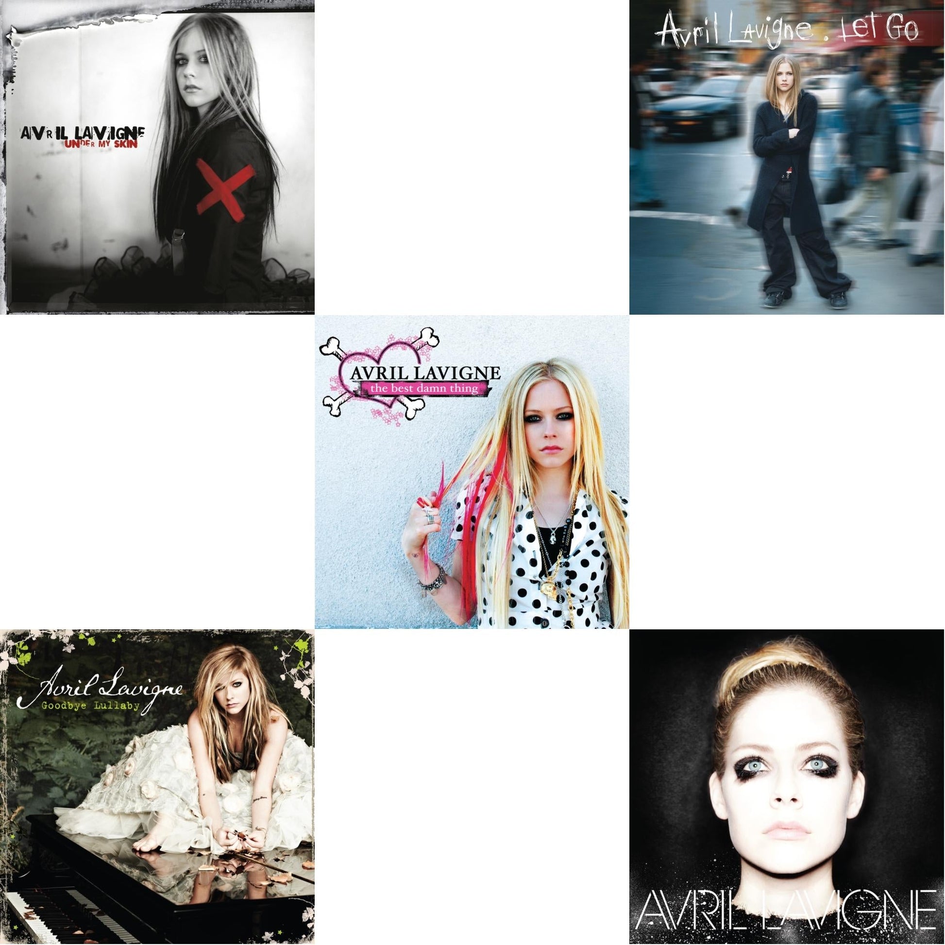 This is a 5 LP Vinyl SKU bundle.
1.This LP Vinyl is brand new.Format: LP VinylThis item's title is: Under My SkinArtist: Avril LavigneBarcode: 196588869211Release Date: 6/21/2024
2.This LP Vinyl is brand new.