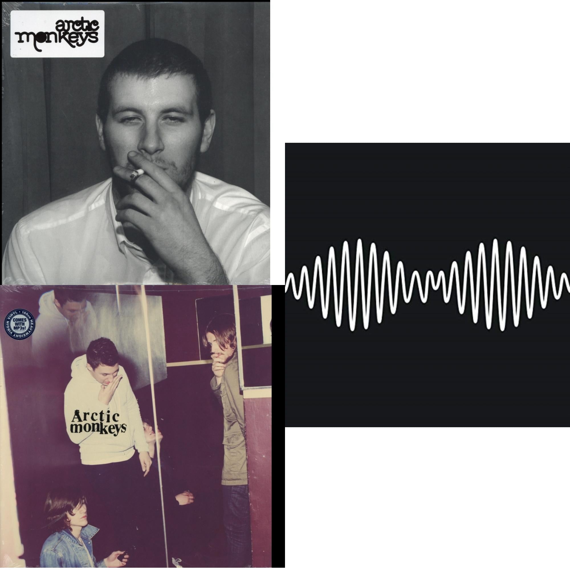 This is a 3 LP Vinyl SKU bundle.
1.This LP Vinyl is brand new.Format: LP VinylMusic Style: Indie RockThis item's title is: Whatever People Say I Am That's What I Am NotArtist: Arctic MonkeysLabel: DOMINOBarcode: 801390008610Release Date: 2/21/2006
2.This LP Vinyl is brand new.