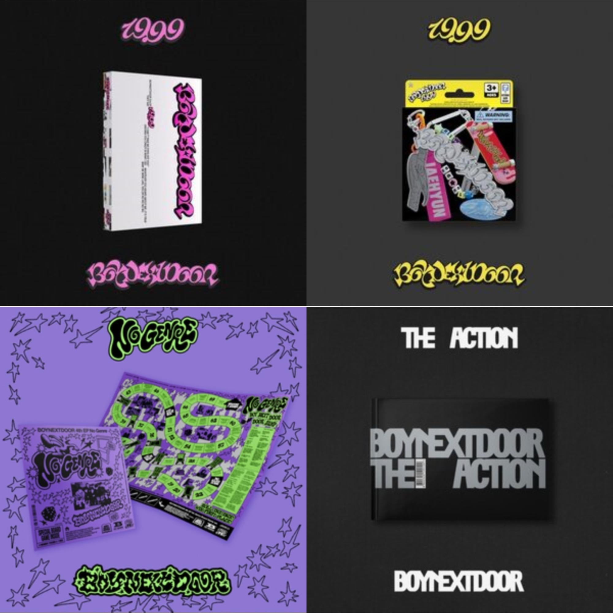 19.99 (Nice Ver.) & 19.99 (Clink Ver.) & No Genre (Boynextdoor 4Th Ep) (Board Game Ver.) & Action Boynextdoor 5Th Ep (Pause Ver.)