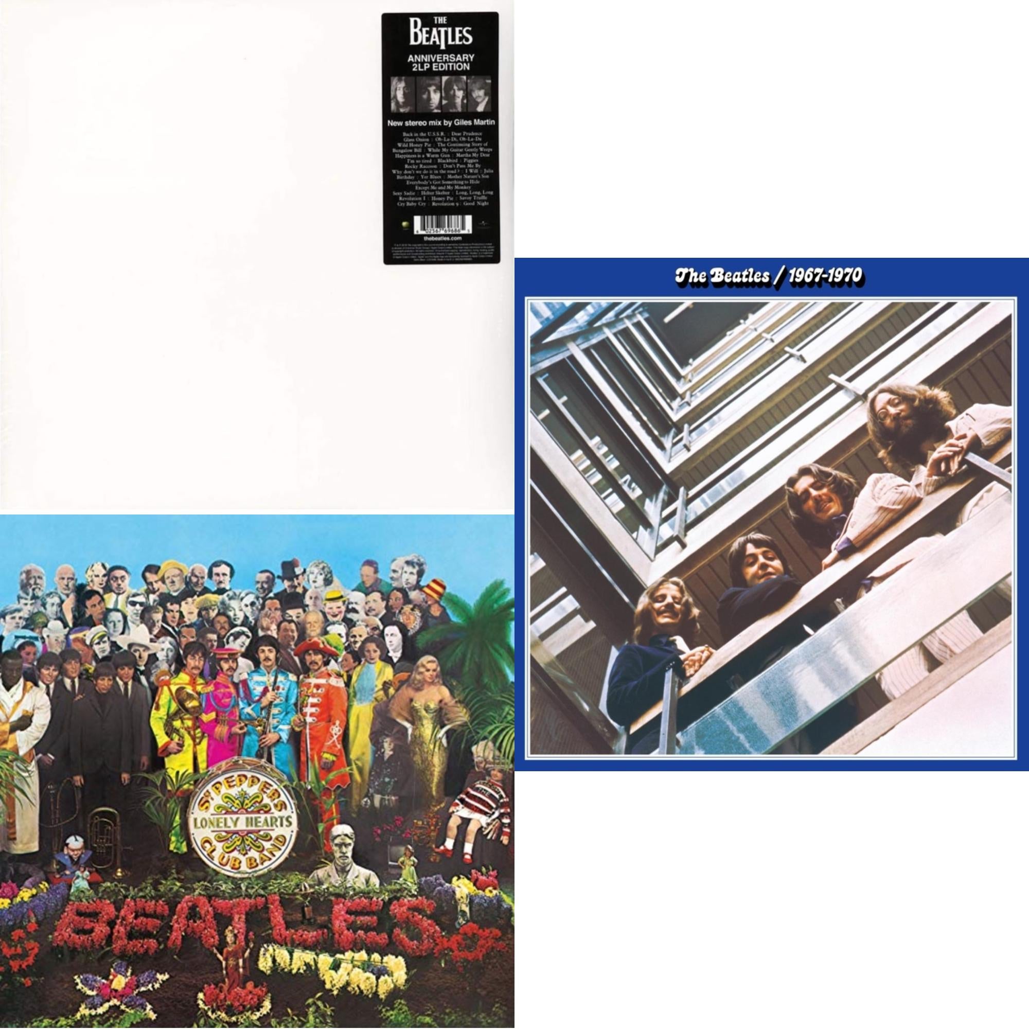Beatles 1967-1970 (2023) (Blue Vinyl/3LP) (Half-Speed) & Sgt. Pepper's Lonely Hearts Club Band (2017 Stereo Mix/180G/Original Stencils) & Beatles (The White Album) (2LP)