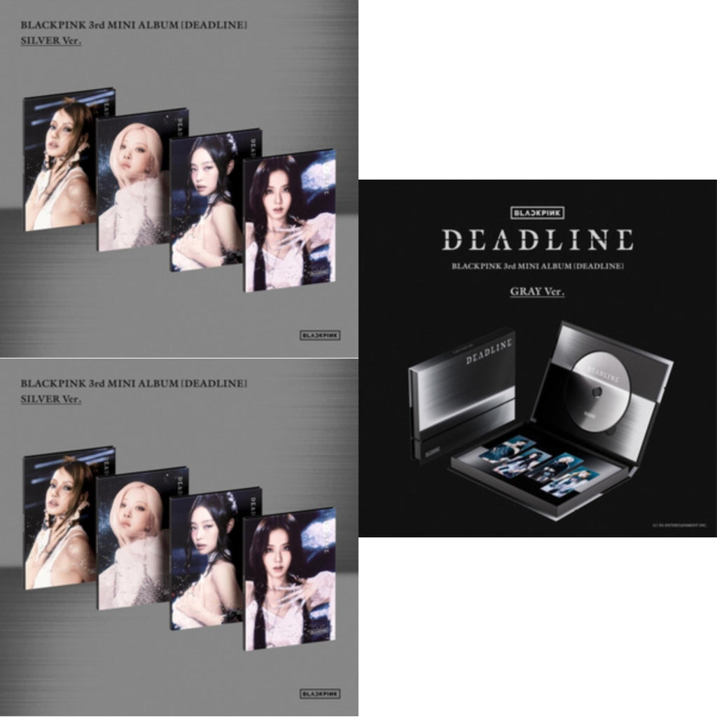 Deadline-Blackpink The 3Rd Mini Album (Silver Ver.-Rose) & Deadline-Blackpink The 3Rd Mini Album (Silver Ver.-Lisa) & Deadline-Blackpink The 3Rd Mini Album (Gray Ver.)