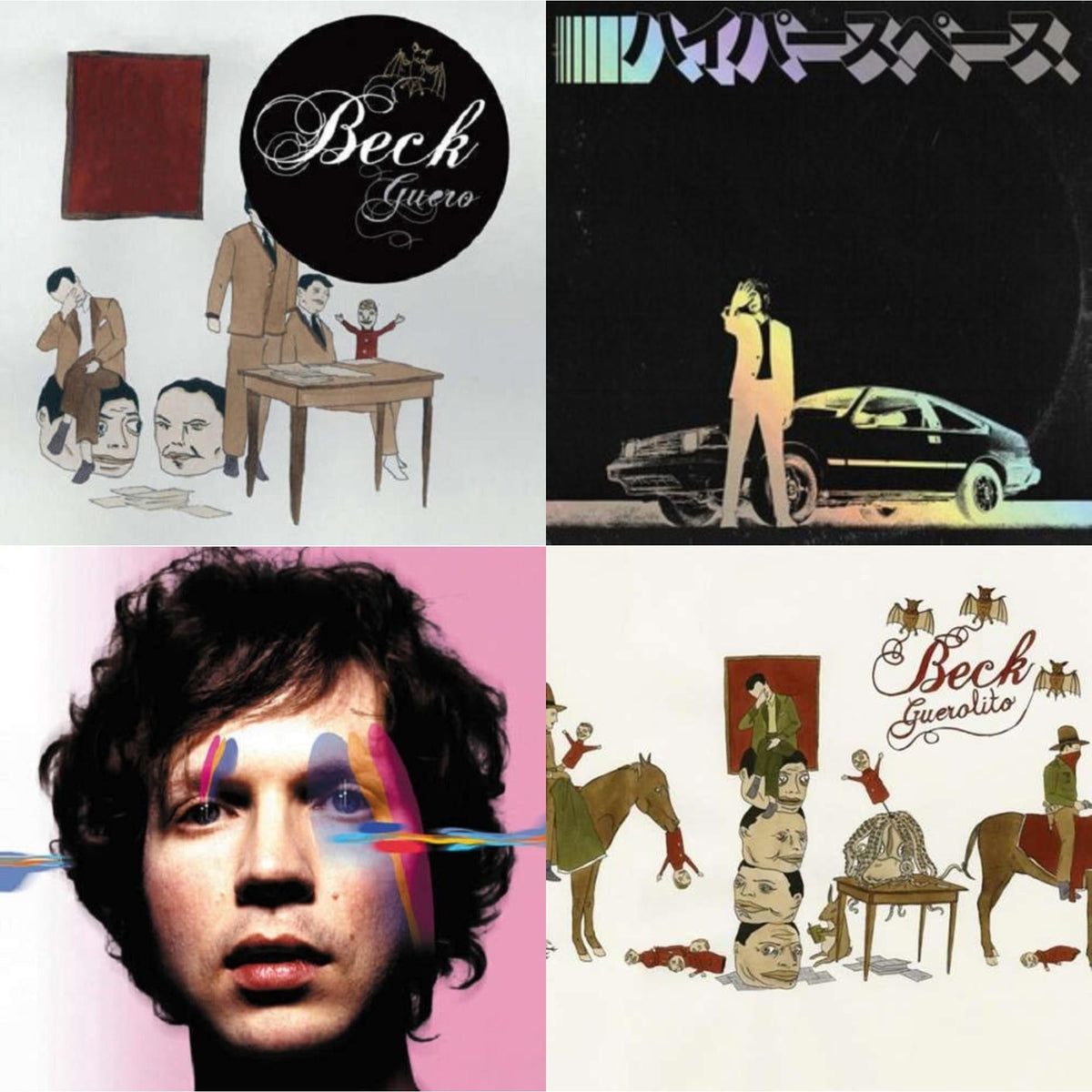 Beck - Guerolito & Hyperspace (2020 Deluxe Edition/Holographic Jacket/Booklet) & Sea Change (140G/Gatefold/Dl Card) & Guero - LP Vinyl Bundle