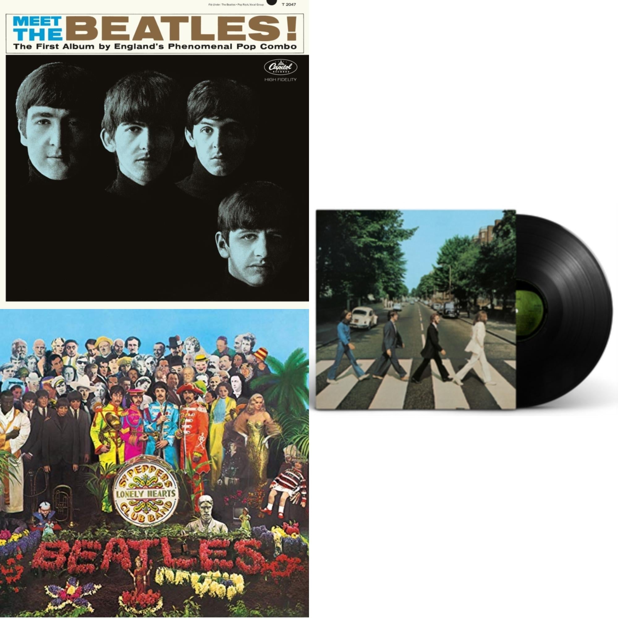 Meet The Beatles!  & Sgt. Pepper's Lonely Hearts Club Band (2017 Stereo Mix/180G/Original Stencils) & Abbey Road Anniversary