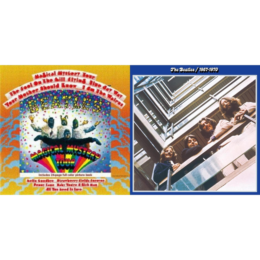 This is a 2 LP Vinyl SKU bundle.
1.This LP Vinyl is brand new.Format: LP VinylMusic Style: SoundtrackThis item's title is: Magical Mystery TourArtist: BeatlesLabel: UMEBarcode: 094638246510Release Date: 11/13/2012
2.This LP Vinyl is brand new.