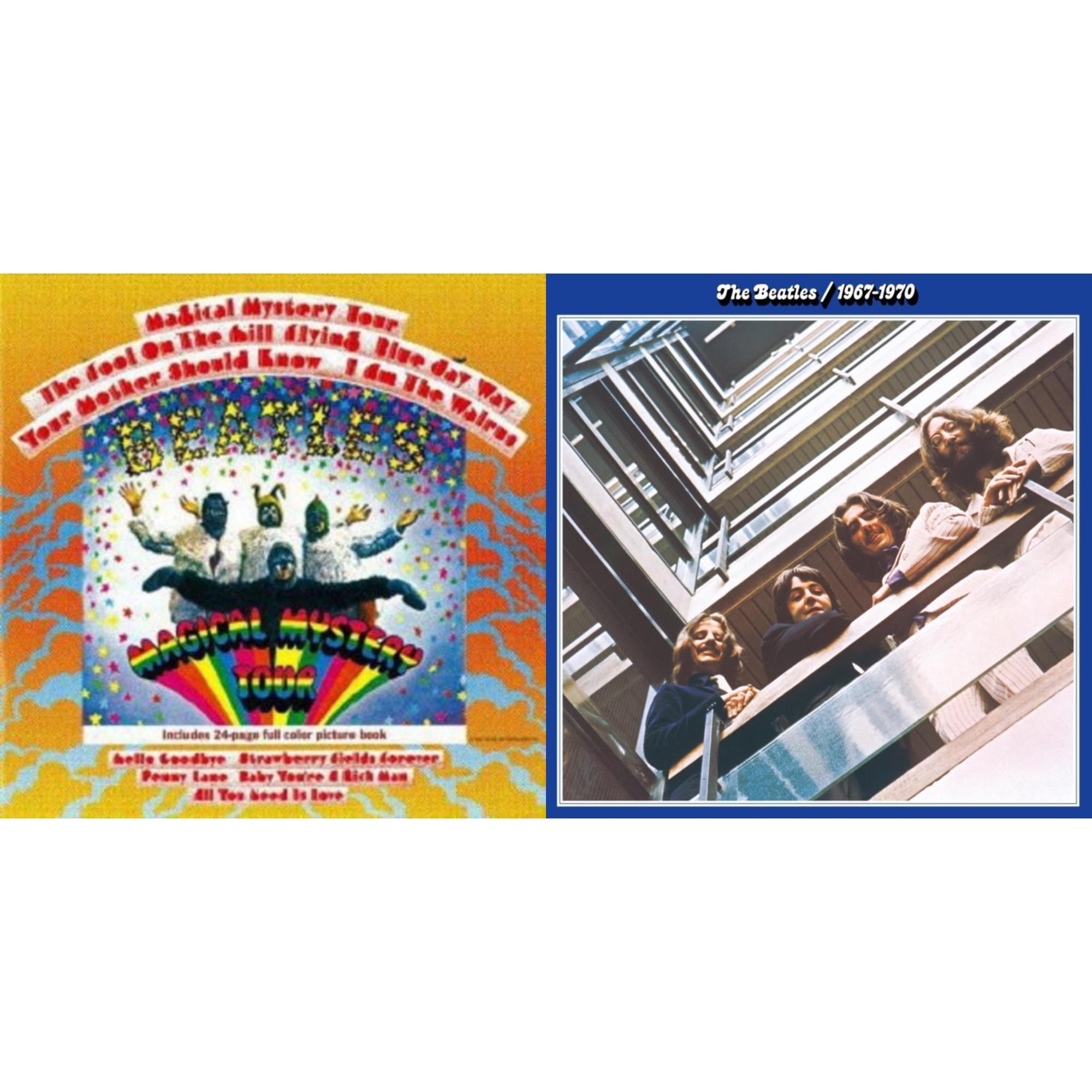 This is a 2 LP Vinyl SKU bundle.
1.This LP Vinyl is brand new.Format: LP VinylMusic Style: SoundtrackThis item's title is: Magical Mystery TourArtist: BeatlesLabel: UMEBarcode: 094638246510Release Date: 11/13/2012
2.This LP Vinyl is brand new.