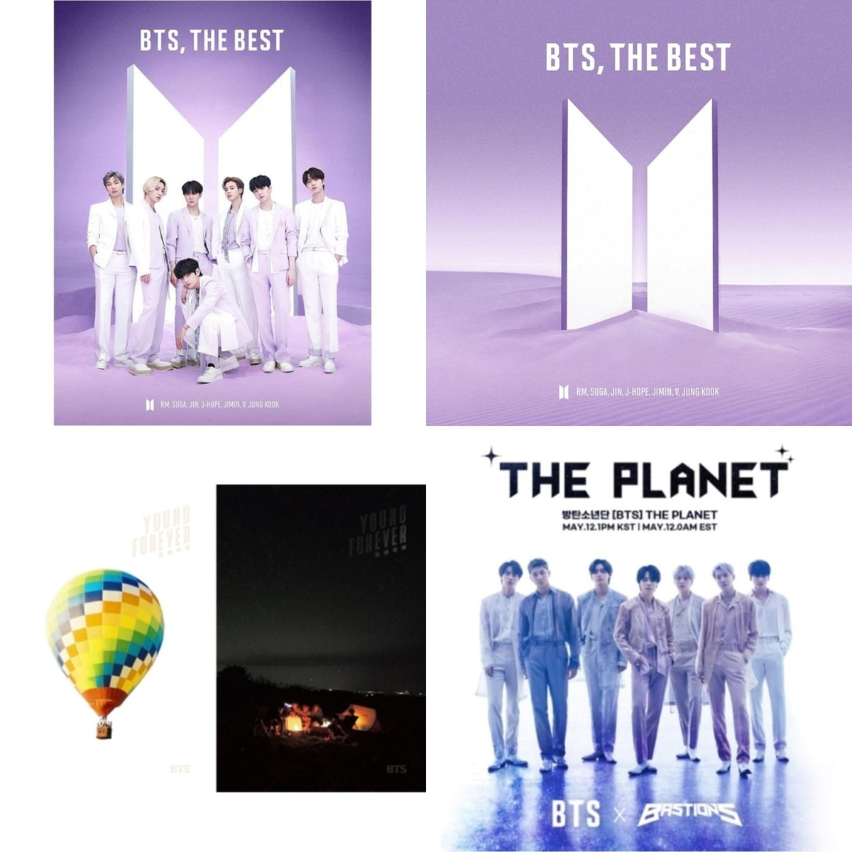 BTS: The Best – C Version - (2CD/Booklet) (Japanese Ver. Limited) & BTS: The Best (2CD/Booklet) (Japanese Ver.) & In The Mood For Love (Young Forever) (Special Album/Book/Card) & Planet (Bastions Ost)