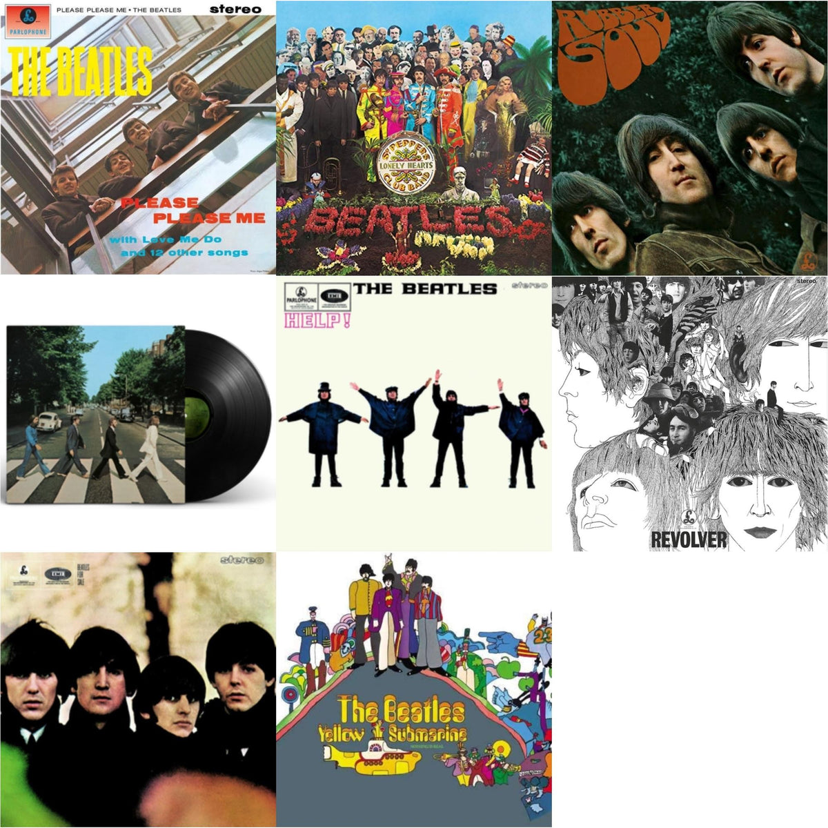 Beatles For Sale & Help & Please Please Me & Rubber Soul & Yellow Submarine & Revolver Special Edition & Sgt. Pepper's Lonely Hearts Club Band (2017 Stereo Mix/180G/Original Stencils) & Abbey Road Anniversary