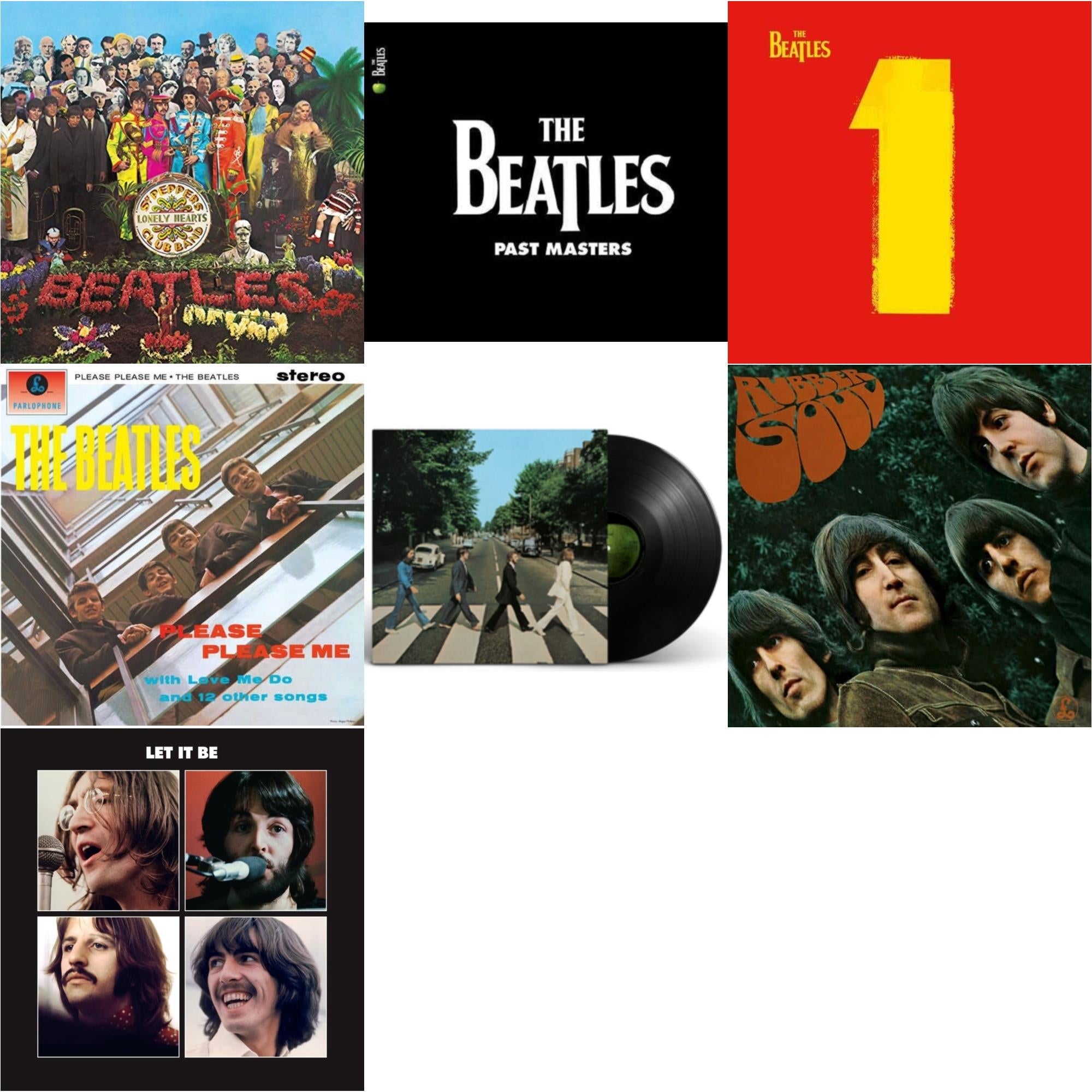 This is a 7 LP Vinyl SKU bundle.
1.This LP Vinyl is brand new.Format: LP VinylMusic Style: Rock & RollThis item's title is: Sgt. Pepper's Lonely Hearts Club Band (2017 Stereo Mix/180G/Original Stencils)Artist: BeatlesLabel: CAPITOLBarcode: 602567098348Release Date: 12/15/2017
2.