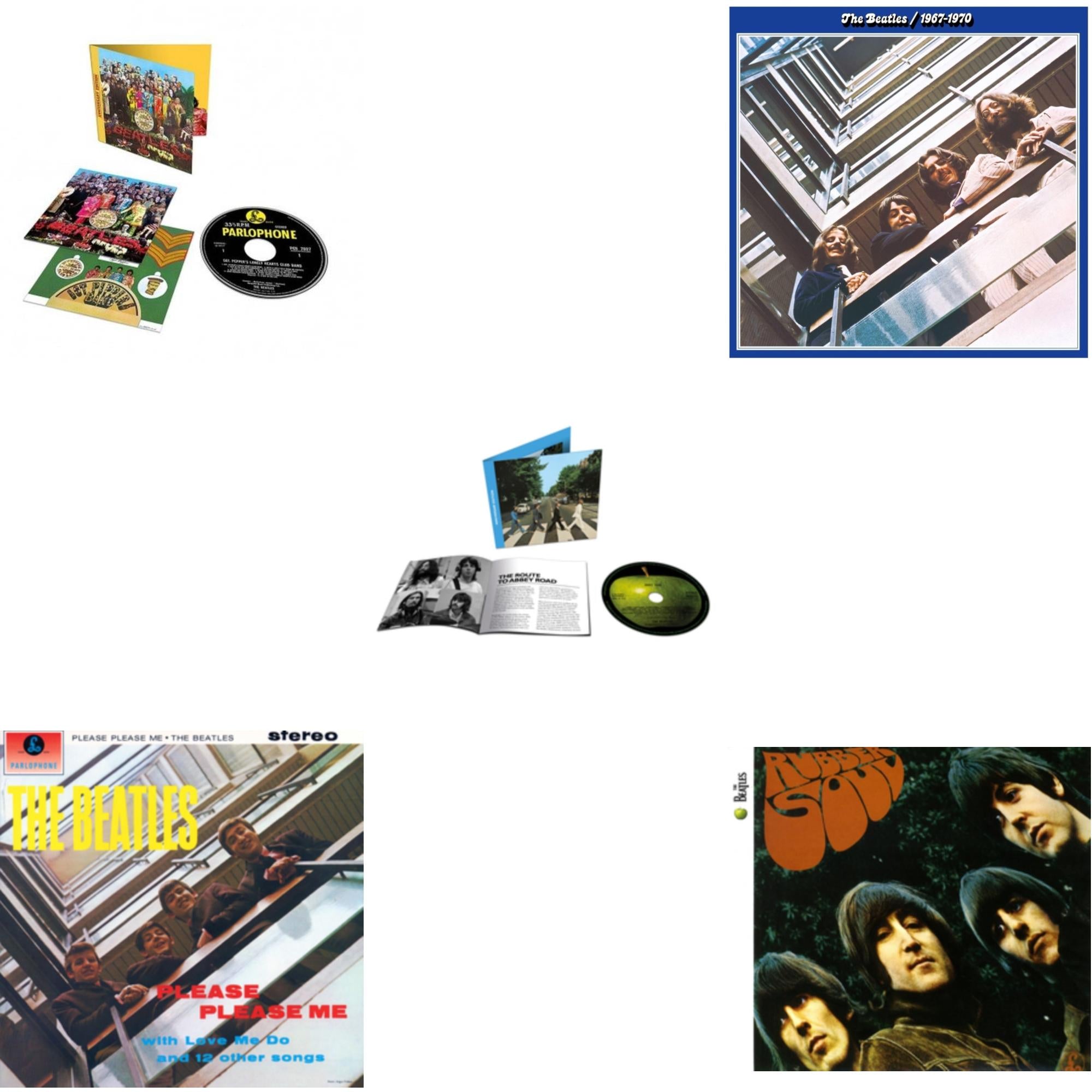 Please Please Me & Rubber Soul & Beatles 1967-1970 (2023 Edition) (2CD) & Abbey Road Anniversary & Sgt. Pepper's Lonely Hearts Club Band (Anniversary Edition)