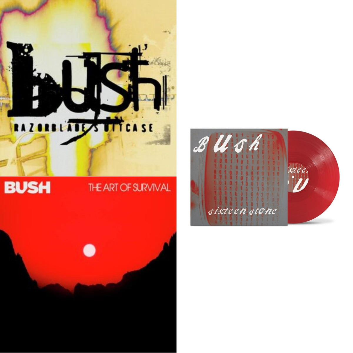 Razorblade Suitcase (In Addition) (Pink LP Vinyl) (Ten Bands One Cause) & Art Of Survival (Black LP Vinyl) & Sixteen Stone (30Th Anniversary) (Apple Red Vinyl/2LP)