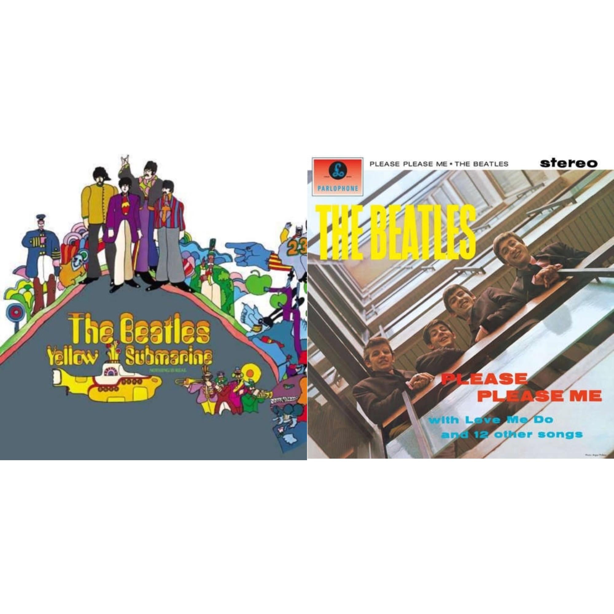 This is a 2 LP Vinyl SKU bundle.
1.This LP Vinyl is brand new.Format: LP VinylMusic Style: BeatThis item's title is: Please Please MeArtist: BeatlesLabel: ParlophoneBarcode: 094638241614Release Date: 11/13/2012
2.This LP Vinyl is brand new.