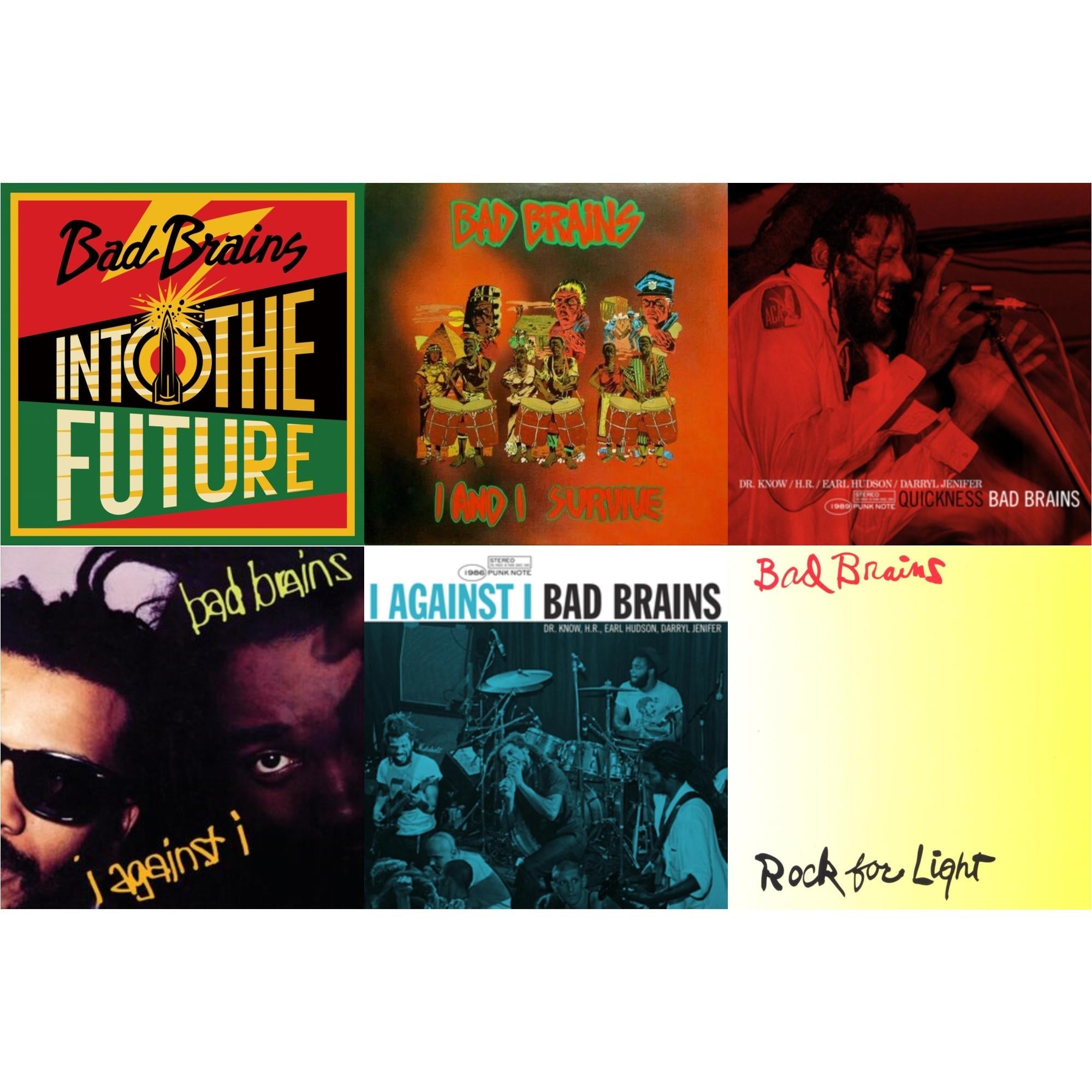 This is a 6 LP Vinyl SKU bundle.
1.This LP Vinyl is brand new.Format: LP VinylMusic Style: PunkThis item's title is: Into The Future (Green, Yellow, Red Splatter LP Vinyl)Artist: Bad BrainsLabel: MEGAFORCEBarcode: 020286234289Release Date: 6/4/2021
2.This LP Vinyl is brand new.