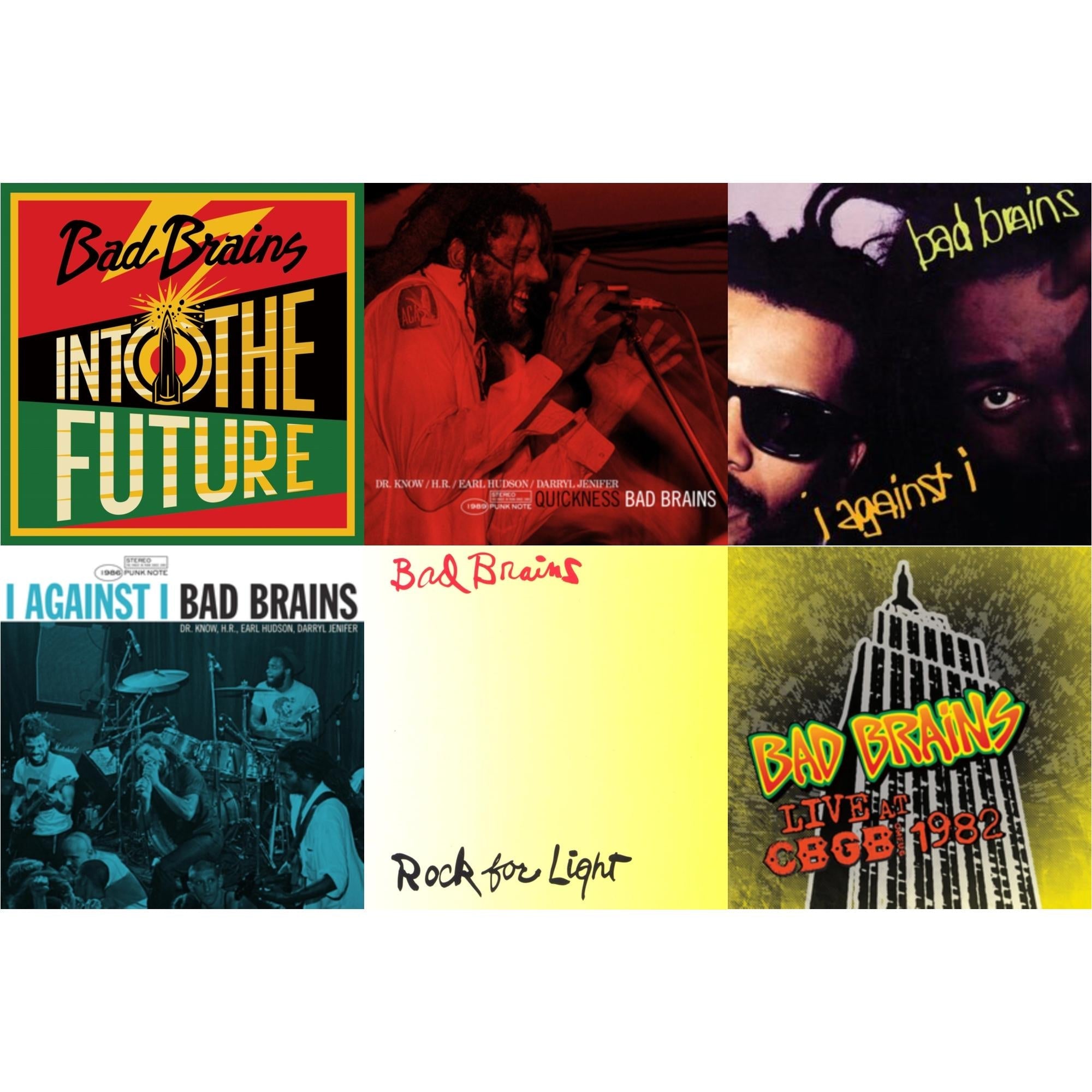 This is a 6 LP Vinyl SKU bundle.
1.This LP Vinyl is brand new.Format: LP VinylMusic Style: PunkThis item's title is: Into The Future (Green, Yellow, Red Splatter LP Vinyl)Artist: Bad BrainsLabel: MEGAFORCEBarcode: 020286234289Release Date: 6/4/2021
2.This LP Vinyl is brand new.