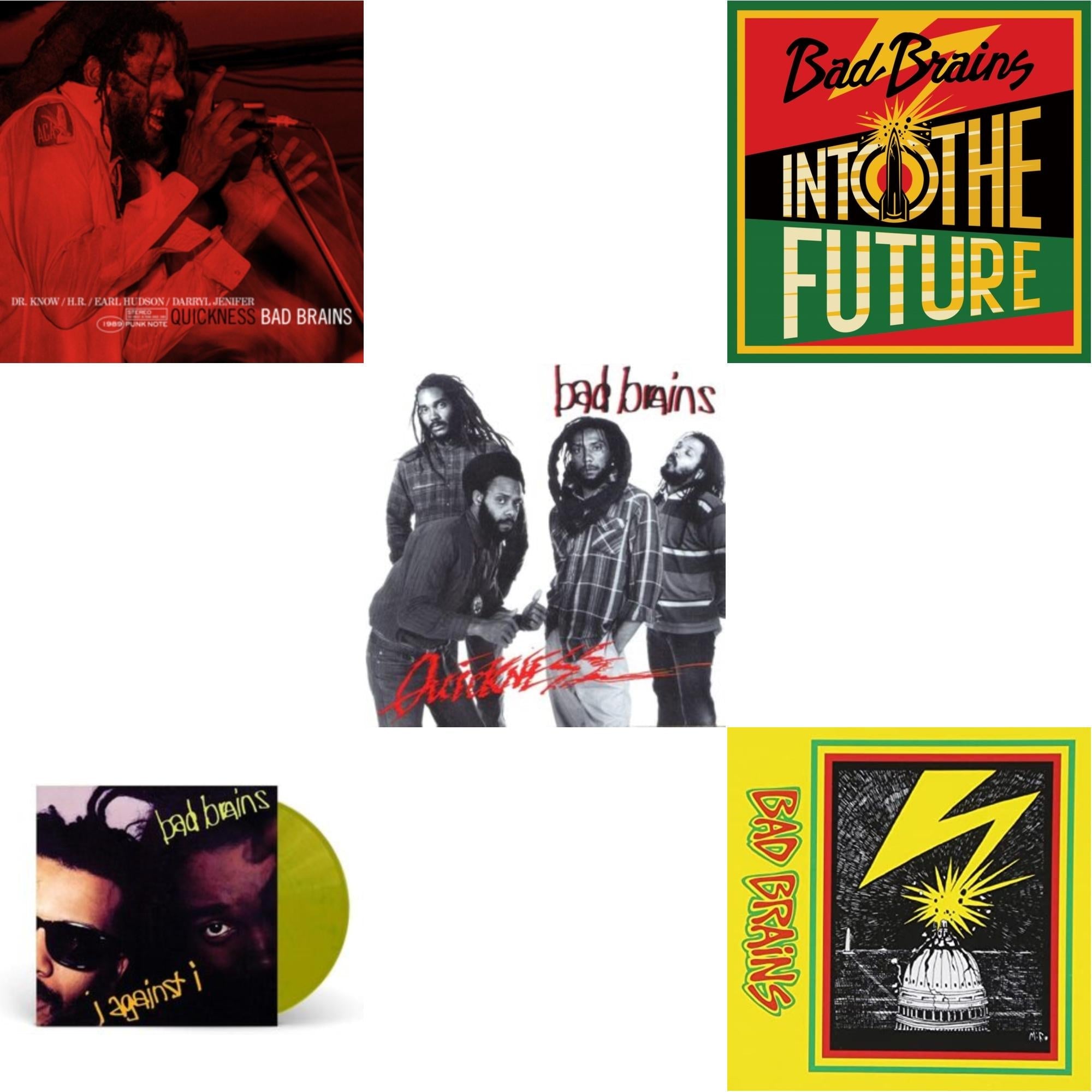This is a 5 LP Vinyl SKU bundle.
1.This LP Vinyl is brand new.Format: LP VinylMusic Style: PunkThis item's title is: Into The Future (Green, Yellow, Red Splatter LP Vinyl)Artist: Bad BrainsLabel: MEGAFORCEBarcode: 020286234289Release Date: 6/4/2021
2.This LP Vinyl is brand new.