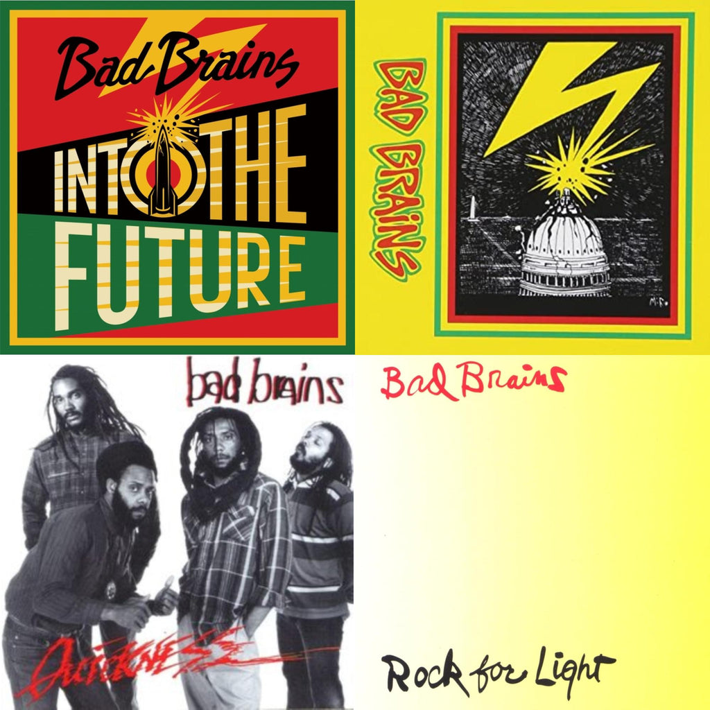 This is a 4 LP Vinyl SKU bundle.
1.This LP Vinyl is brand new.Format: LP VinylMusic Style: PunkThis item's title is: Into The Future (Green, Yellow, Red Splatter LP Vinyl)Artist: Bad BrainsLabel: MEGAFORCEBarcode: 020286234289Release Date: 6/4/2021
2.This LP Vinyl is brand new.