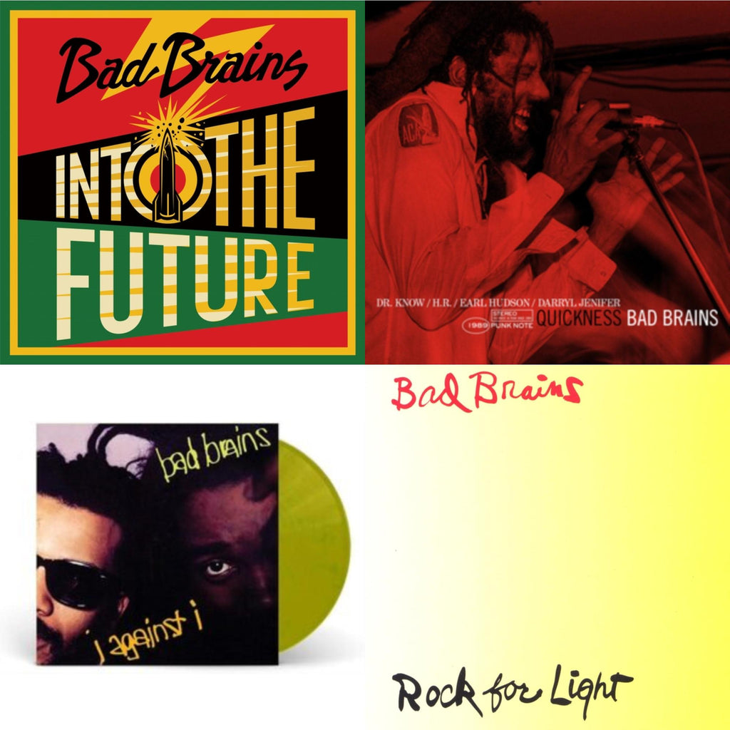 This is a 4 LP Vinyl SKU bundle.
1.This LP Vinyl is brand new.Format: LP VinylMusic Style: PunkThis item's title is: Into The Future (Green, Yellow, Red Splatter LP Vinyl)Artist: Bad BrainsLabel: MEGAFORCEBarcode: 020286234289Release Date: 6/4/2021
2.This LP Vinyl is brand new.