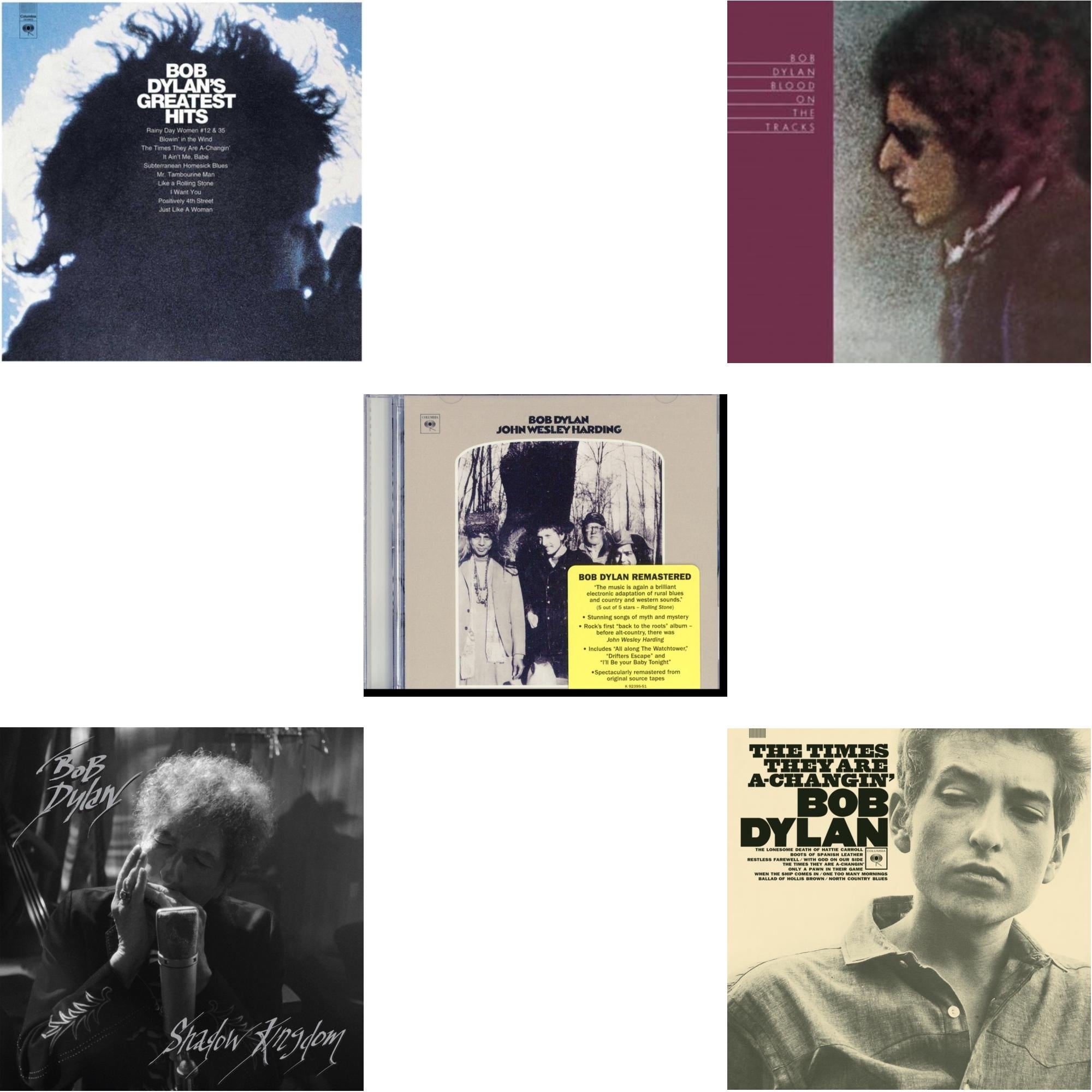 Greatest Hits Vol.1 & Shadow Kingdom & John Wesley Harding & Blood On The Tracks & Times They Are A-Changin
