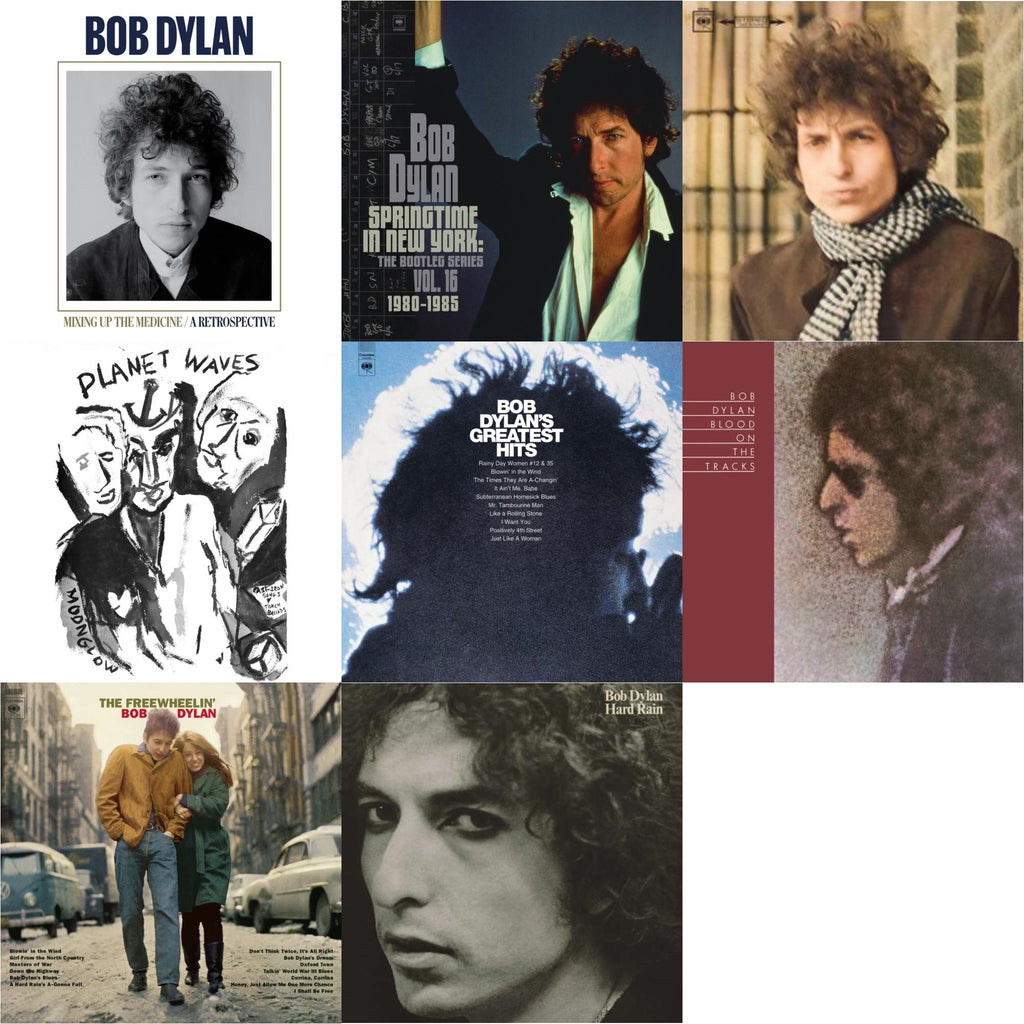 Planet Waves (150G LP Vinyl/Dl) & Blood On The Tracks (150G/Dl Insert) & Springtime In New York: The Bootleg Series Vol. 16 (1980-1985) (2LP) & Blonde On Blonde & Mixing Up The Medicine & Hard Rain (150G/Dl Card) & Freewheelin Bob Dylan (140G/Dl Code)