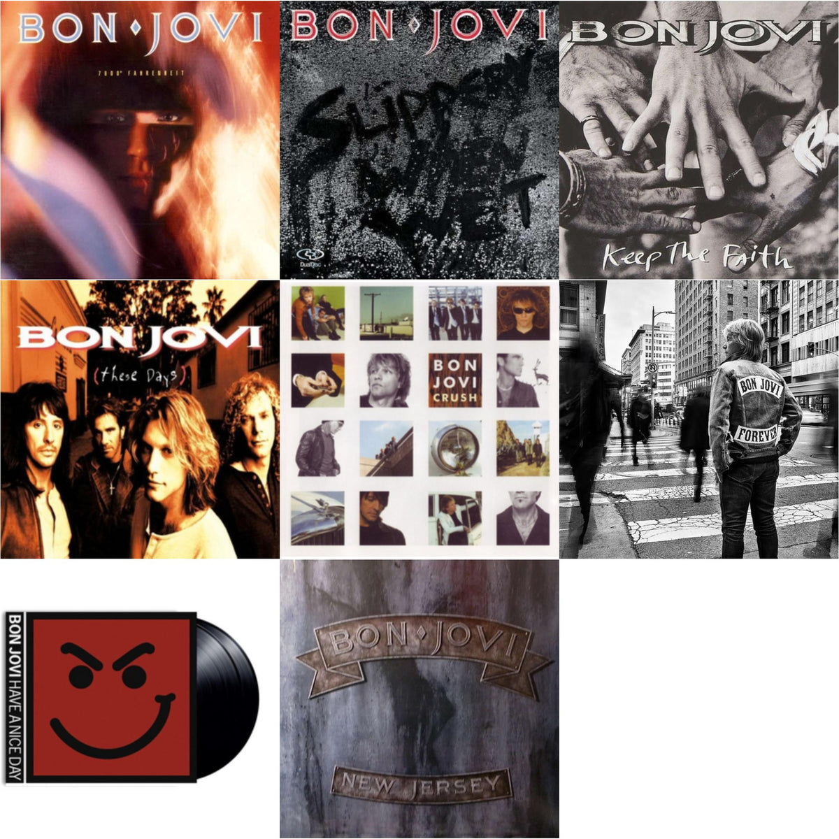 Forever & 7800º Fahrenheit (180G) & Slippery When Wet (180G) & New Jersey (180G) & Keep The Faith (180G) & These Days (180G) & Crush (180G) & Have A Niceday (180G)
