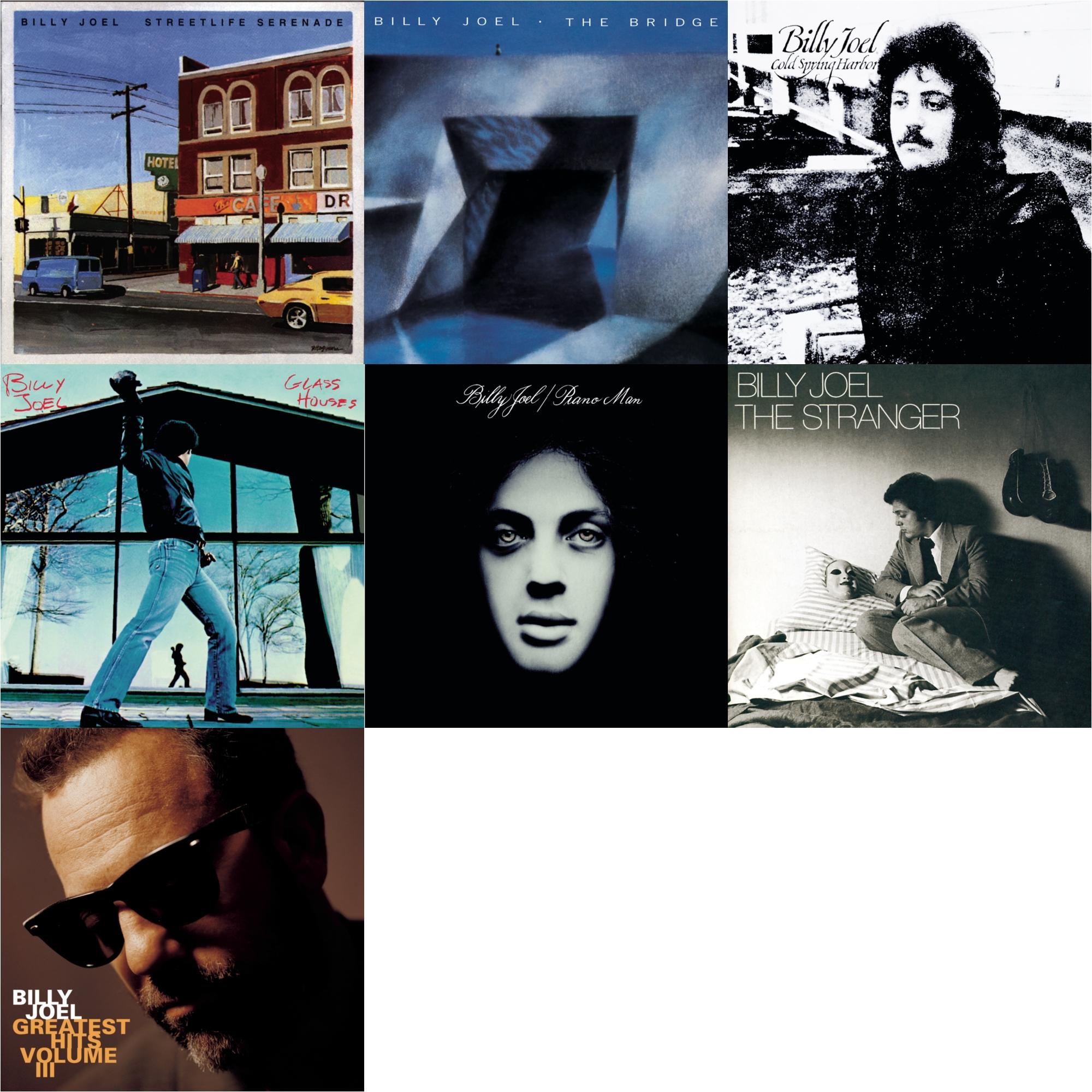 Streetlife Serenade & Bridge & Cold Spring Harbor & Glass Houses & Piano Man & Stranger & Greatest Hits Vol.3