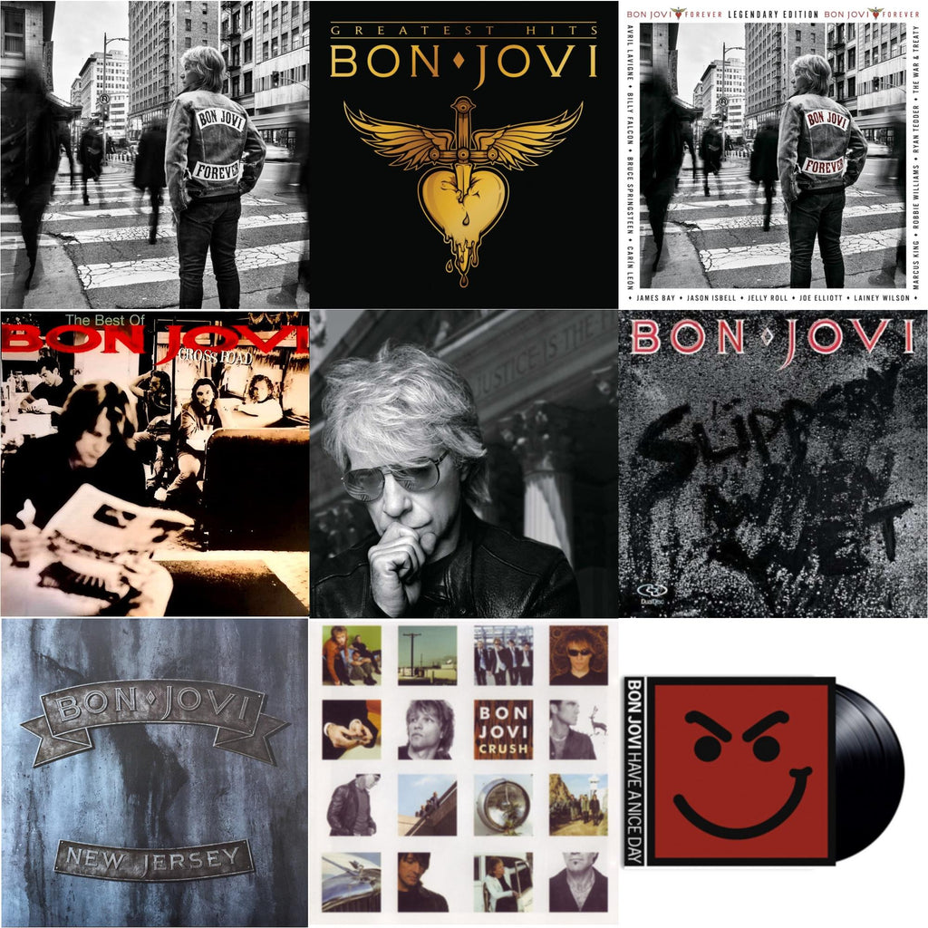 Forever & Greatest Hits (2LP) & Forever (Legendary Edition) (2LP) & Cross Road (2LP) & 2020 (2LP/Gold Vinyl) & Slippery When Wet (180G) & New Jersey (180G) & Crush (180G) & Have A Niceday (180G)
