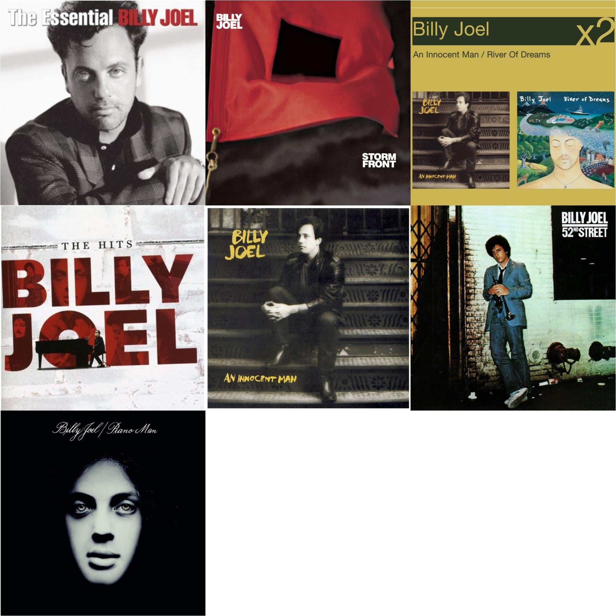 Essential Billy Joel & Stormfront & River Of Dreams & Hits & An Innocent Man & 52Nd Street & Piano Man