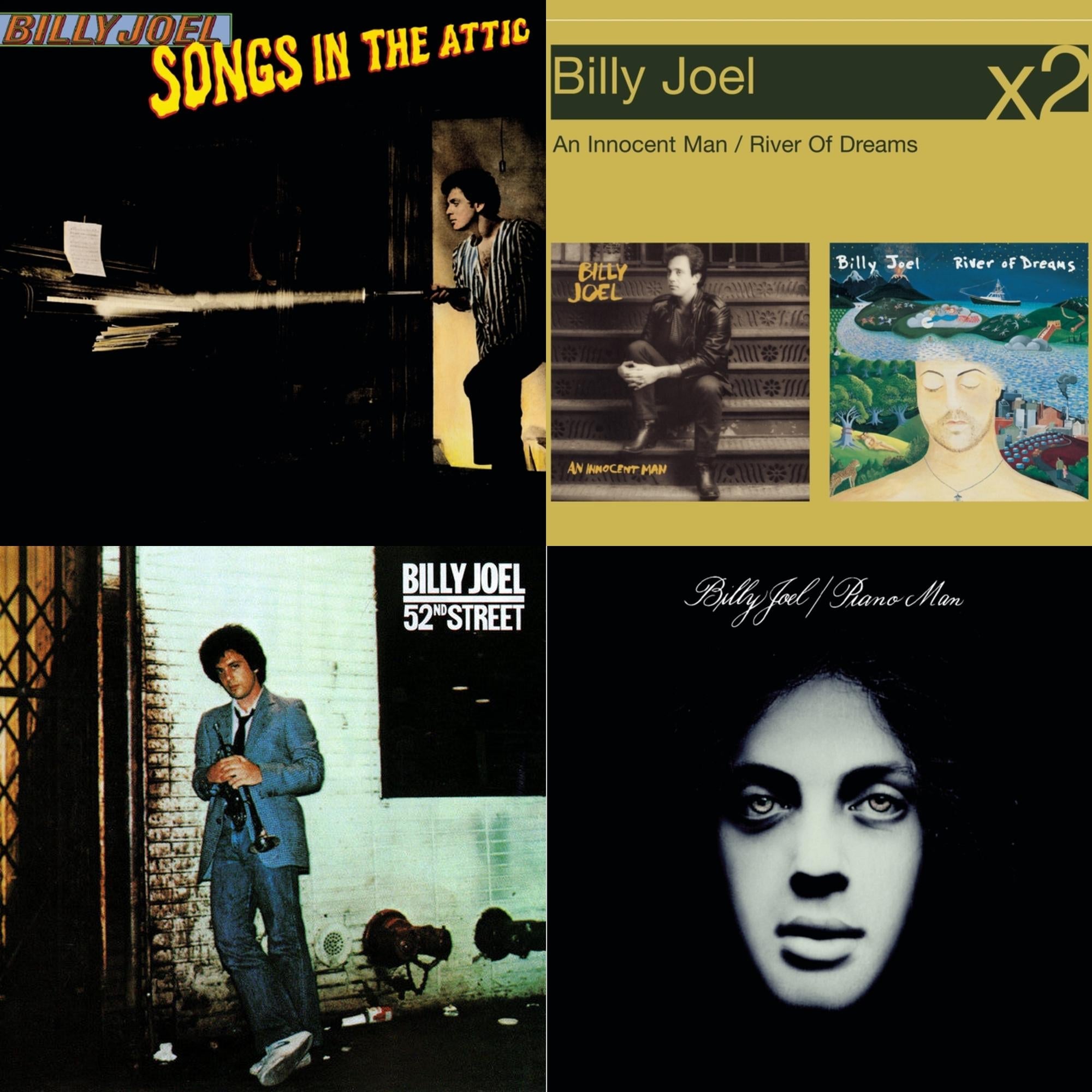 Songs In The Attic & River Of Dreams & 52Nd Street & Piano Man