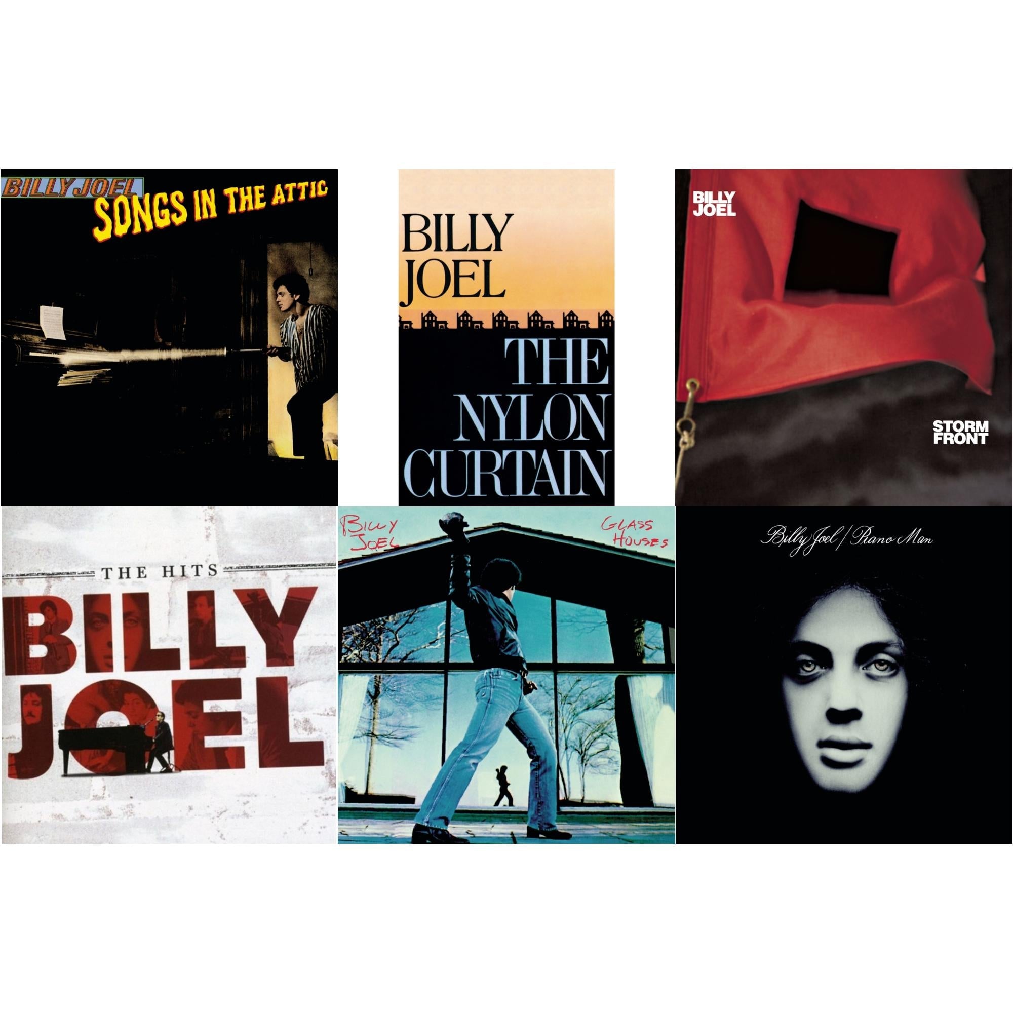 Songs In The Attic & Nylon Curtain & Stormfront & Hits & Glass Houses & Piano Man