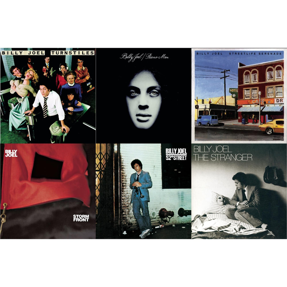 This is a 6 CD SKU bundle.
1.This CD is brand new.Format: CDMusic Style: Folk RockThis item's title is: TurnstilesArtist: Billy JoelLabel: SONY SPECIAL MARKETINGBarcode: 886972328225Release Date: 1/5/2008
2.This CD is brand new.