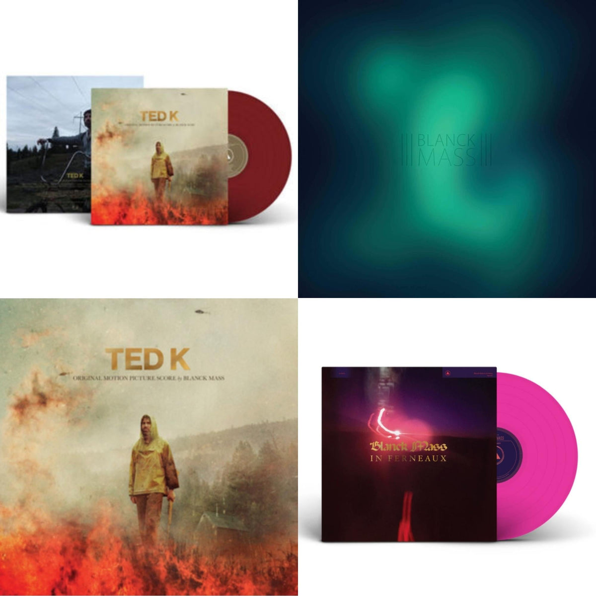 This is a 4 LP Vinyl SKU bundle.
1.This LP Vinyl is brand new.Format: LP VinylMusic Style: AmbientThis item's title is: Ted K Original Score (Opaque Red LP Vinyl)Artist: Blanck MassLabel: SACRED BONES RECORDSBarcode: 843563149805Release Date: 6/10/2022
2.This LP Vinyl is brand new.