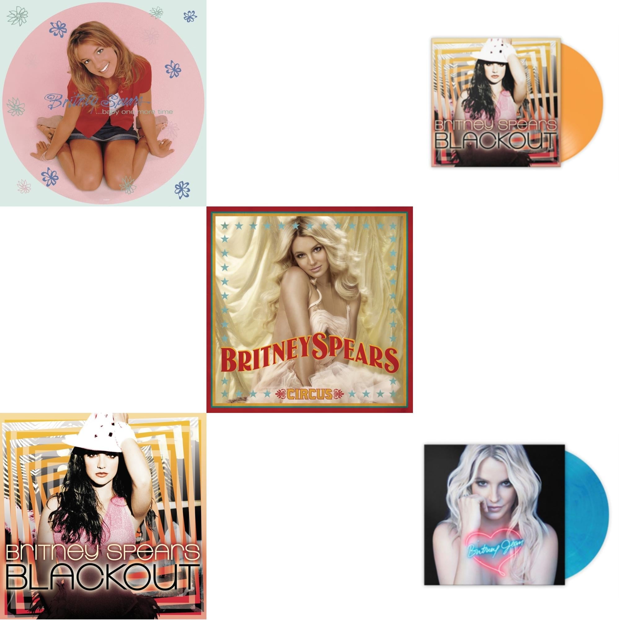 Baby One More Time (Picture Disc/140G/Dl Code) & Blackout & Circus & Blackout (Orange LP Vinyl/Import) & Britney Jean (Blue Marbled LP Vinyl/Import)