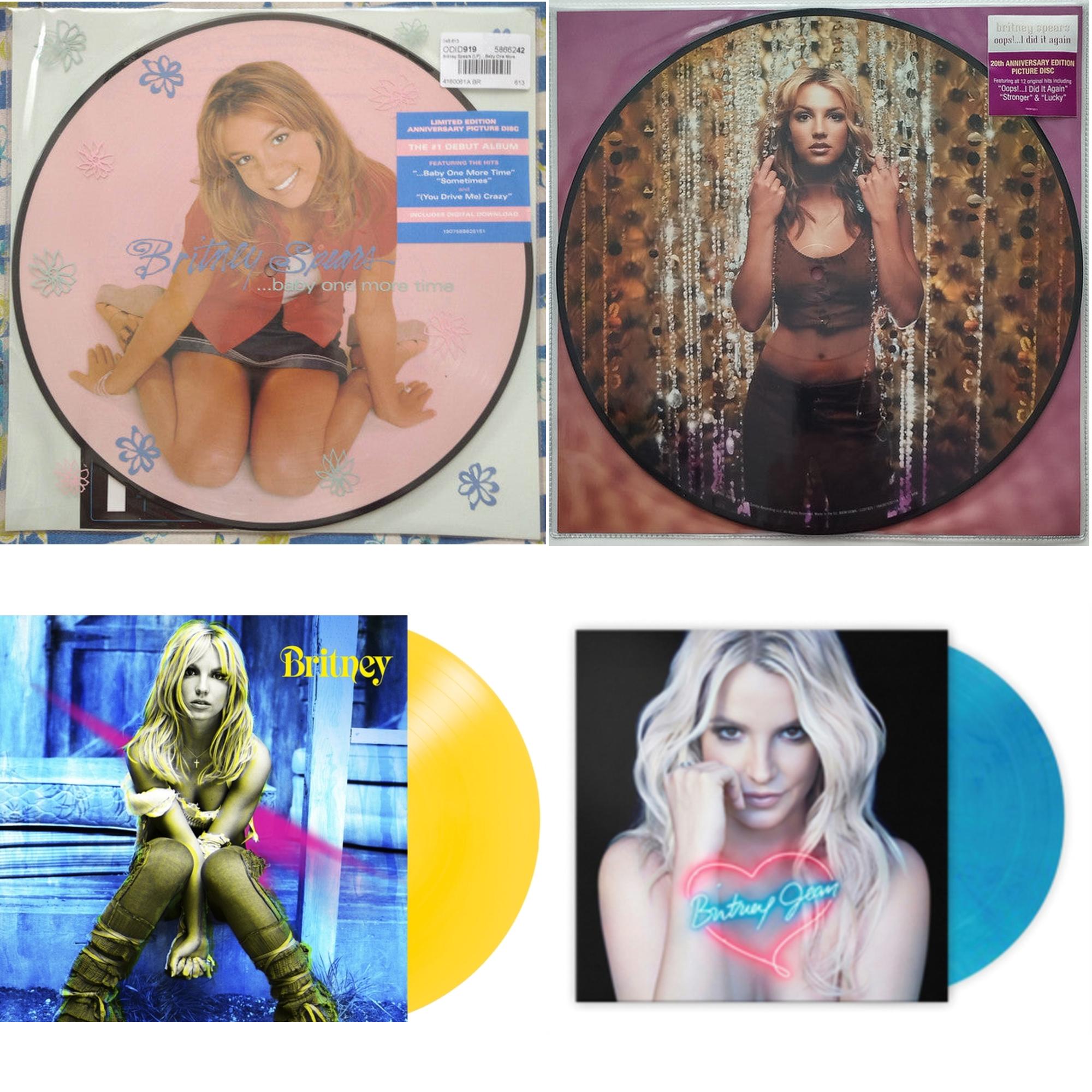 Baby One More Time (Picture Disc/140G/Dl Code) & Oops!... I Did It Again (20Th Anniversary Edition Picture LP Vinyl) & Britney (Yellow LP Vinyl/Import) & Britney Jean (Blue Marbled LP Vinyl/Import)