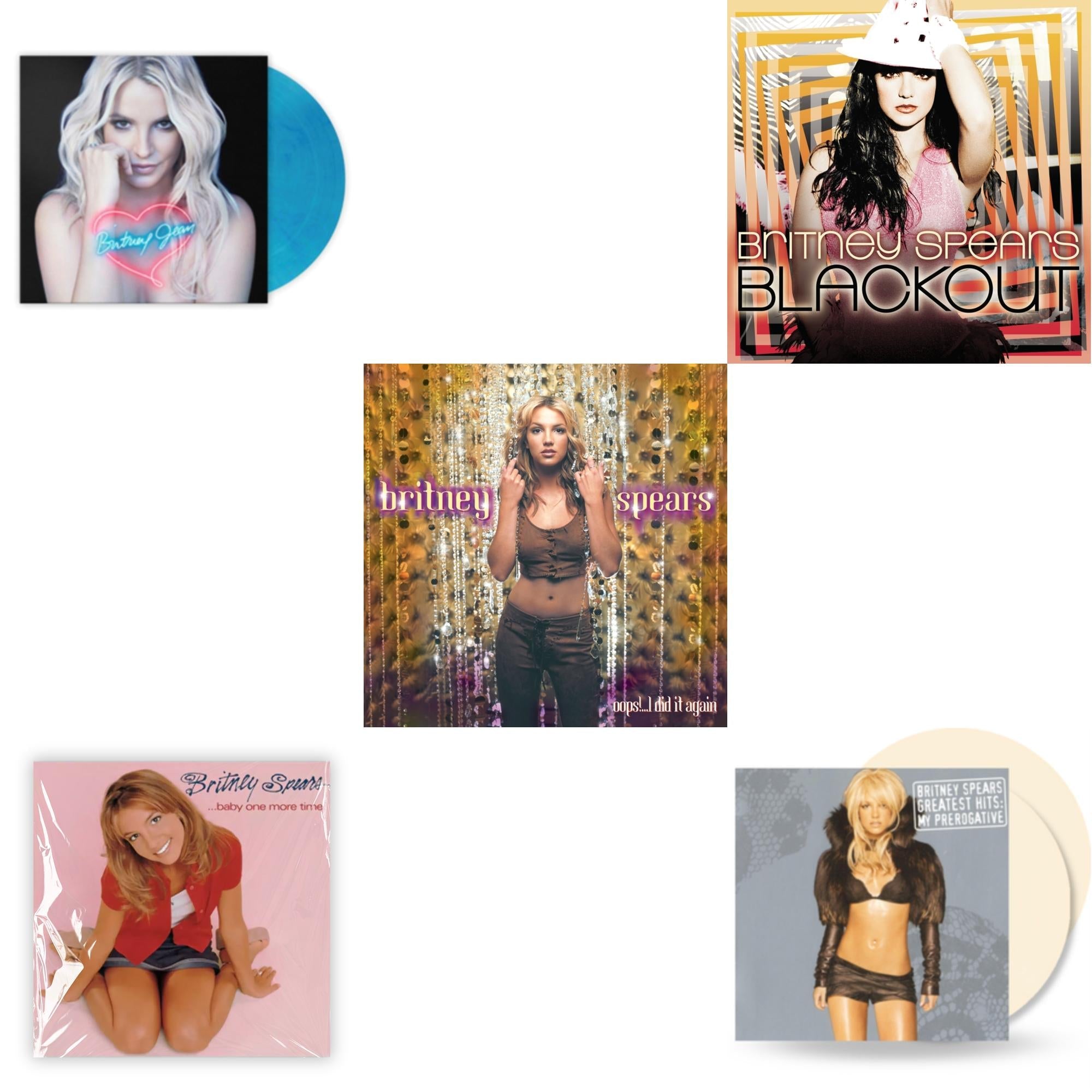 Baby One More Time & Oops!... I Did It Again & Blackout & Britney Jean (Blue Marbled LP Vinyl/Import) & Greatest Hits: My Prerogative (2LP/Cream Vinyl/Import)
