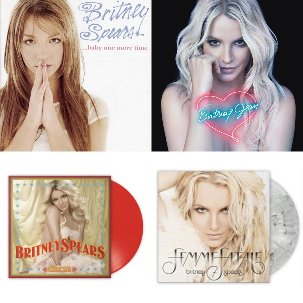 Baby One More Time & Britney Jean & Circus (Red LP Vinyl/Import) & Femme Fatale (Light Grey Marbled LP Vinyl/Import)