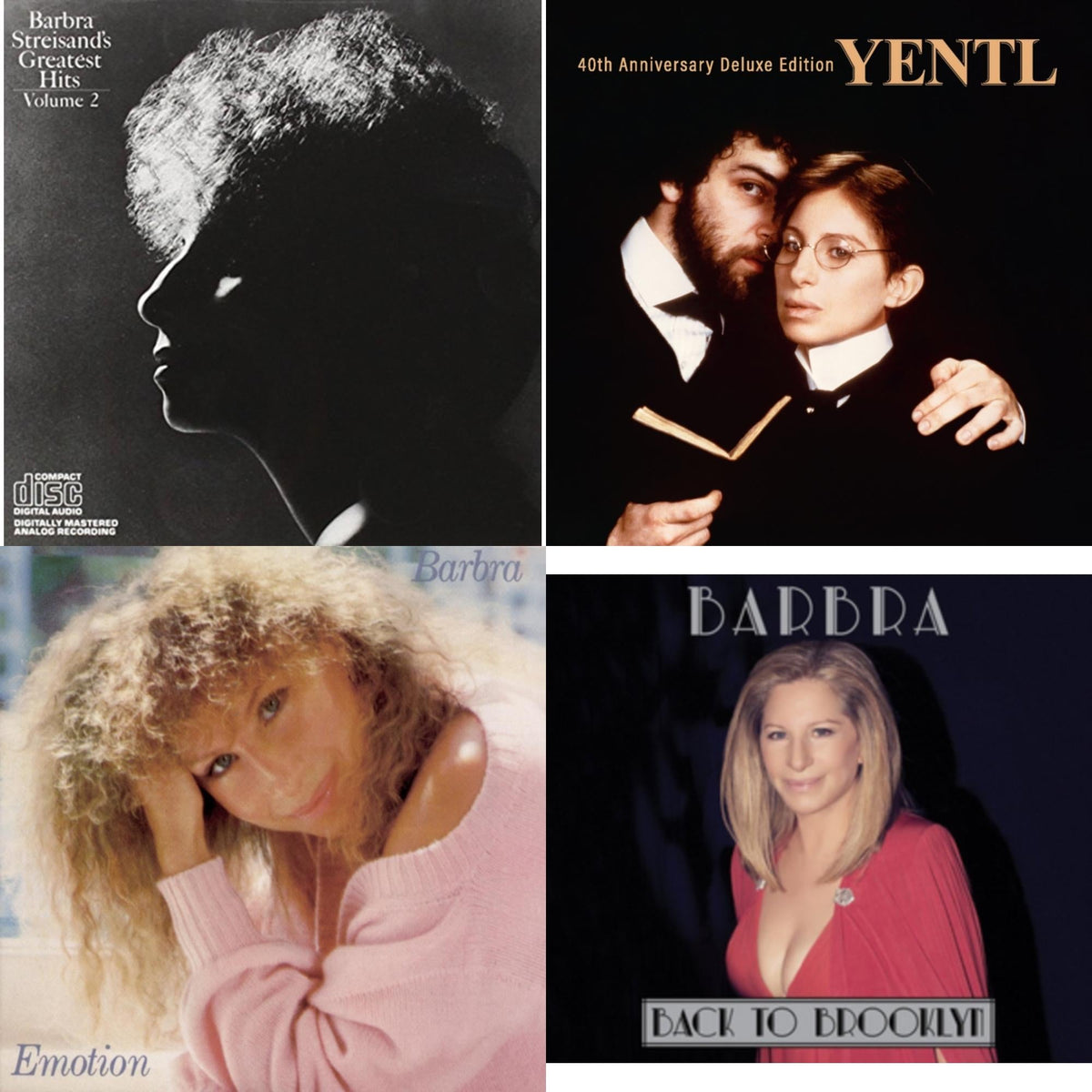 Greatest Hits Vol.2 & Yentl: 40Th Anniversary Deluxe Edition (2CD) & Emotion & Back To Brooklyn